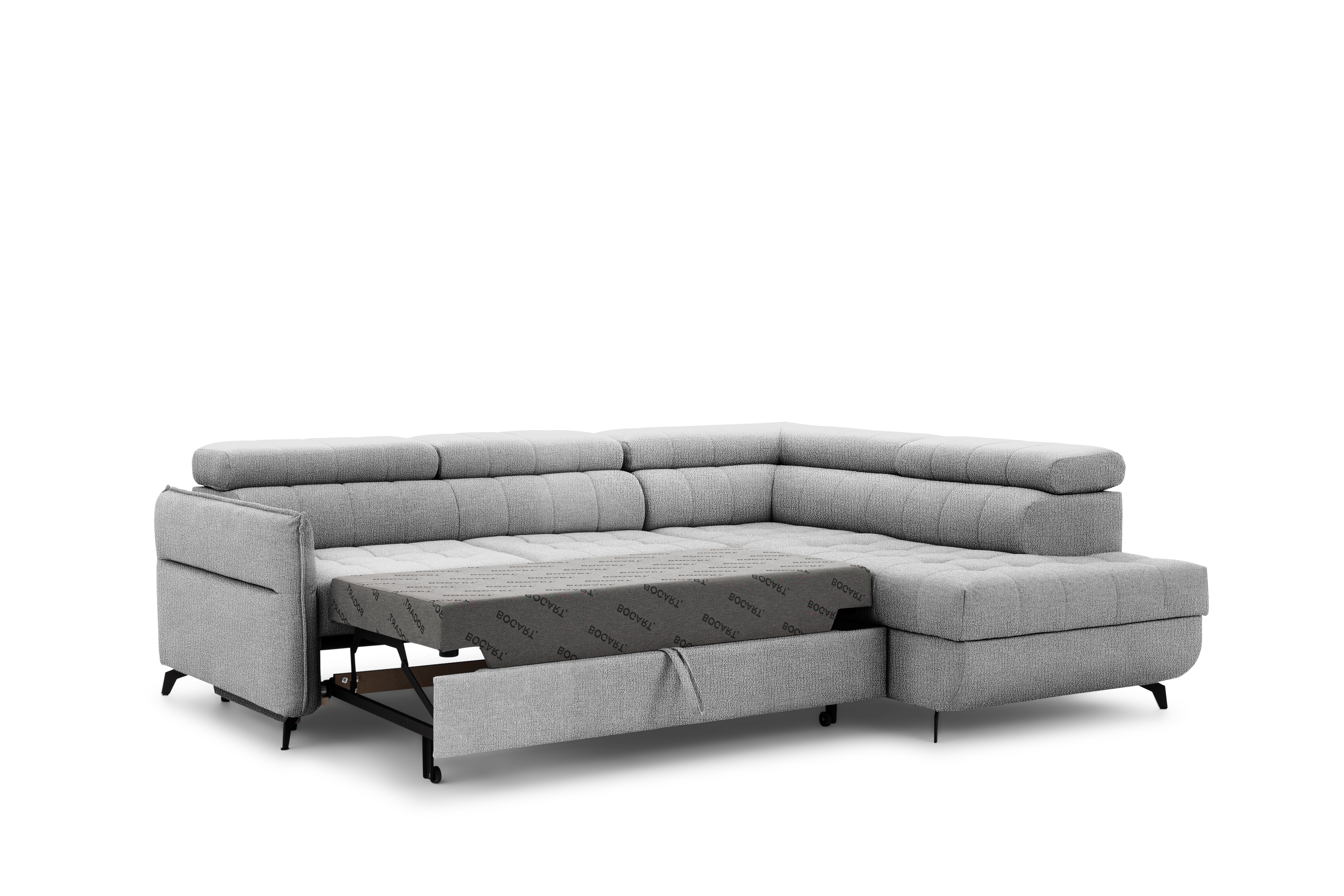 Rohová sedacia súprava Elarias L pravá s funkciou spania - sivý šenil Perfect Harmony 80 Rohová sedacia súprava pravá strana s funkciou spania Elarias L - šedý šenil Perfect Harmony 80