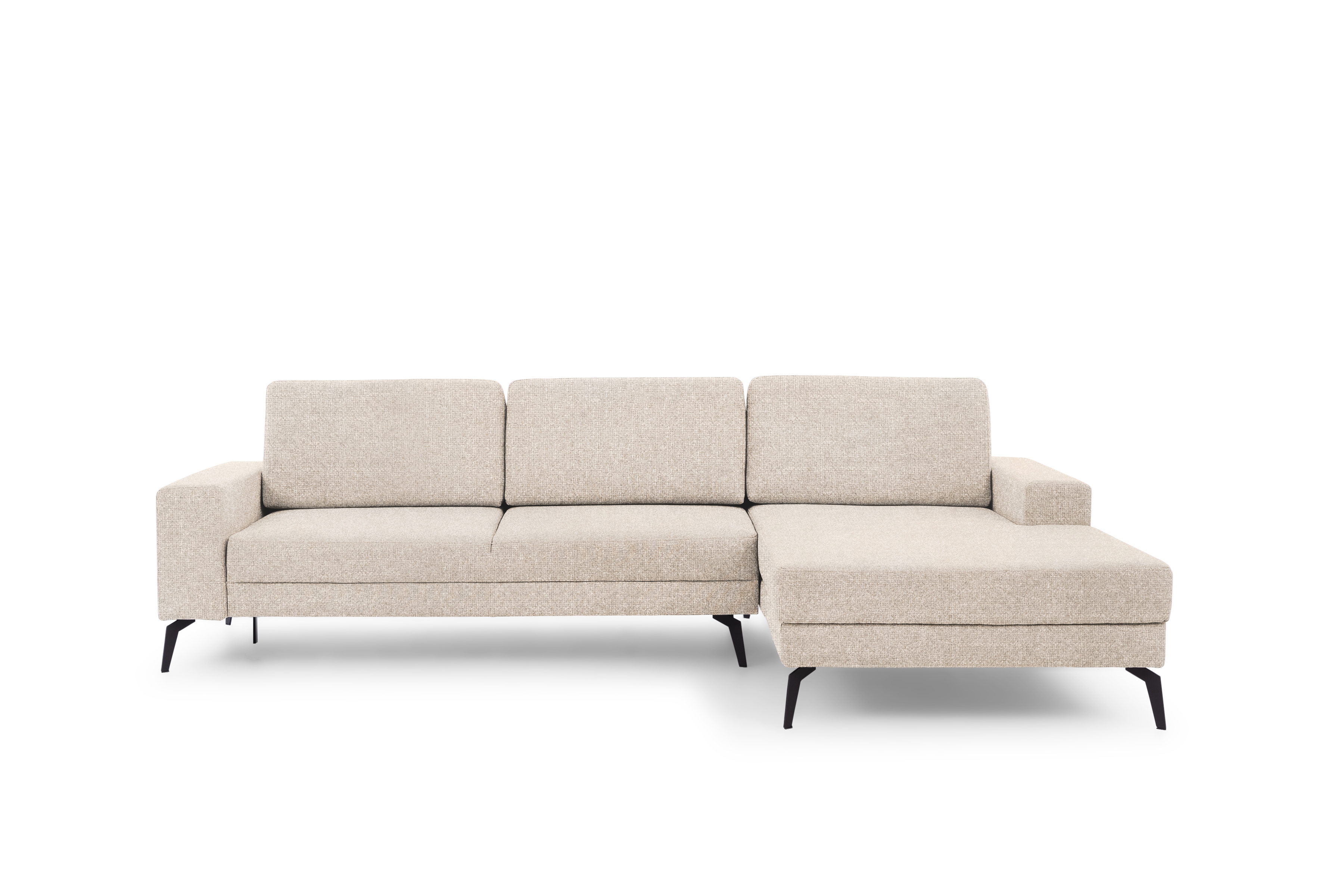 Rozkladacia rohová sedacia súprava Elentio Mini pravá - béžová pletenina Magni 206.02 Rohová sedacia súprava Elentio mini Predná časť mebla