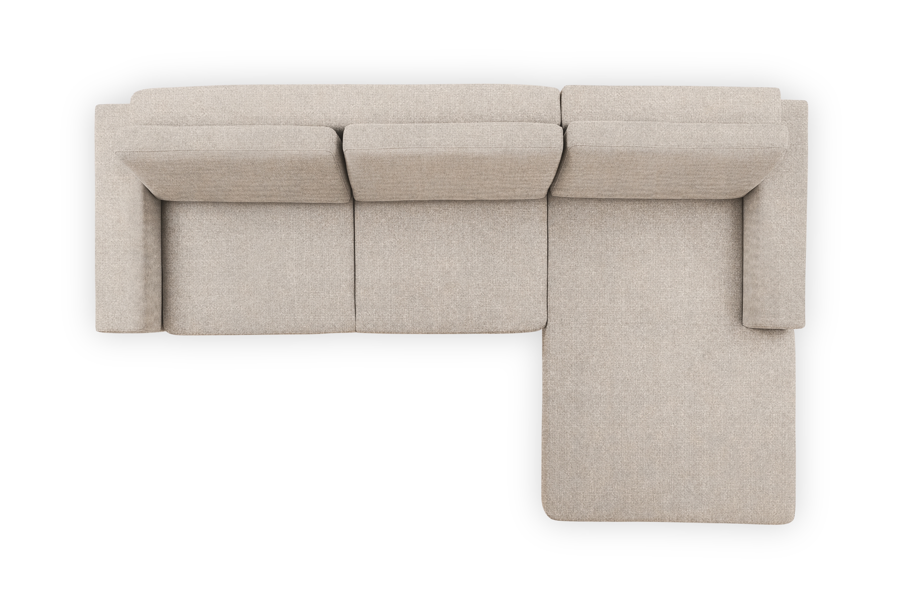 Rozkladacia rohová sedacia súprava Elentio Mini pravá - béžová pletenina Magni 206.02 Rohová sedacia súprava Elentio mini