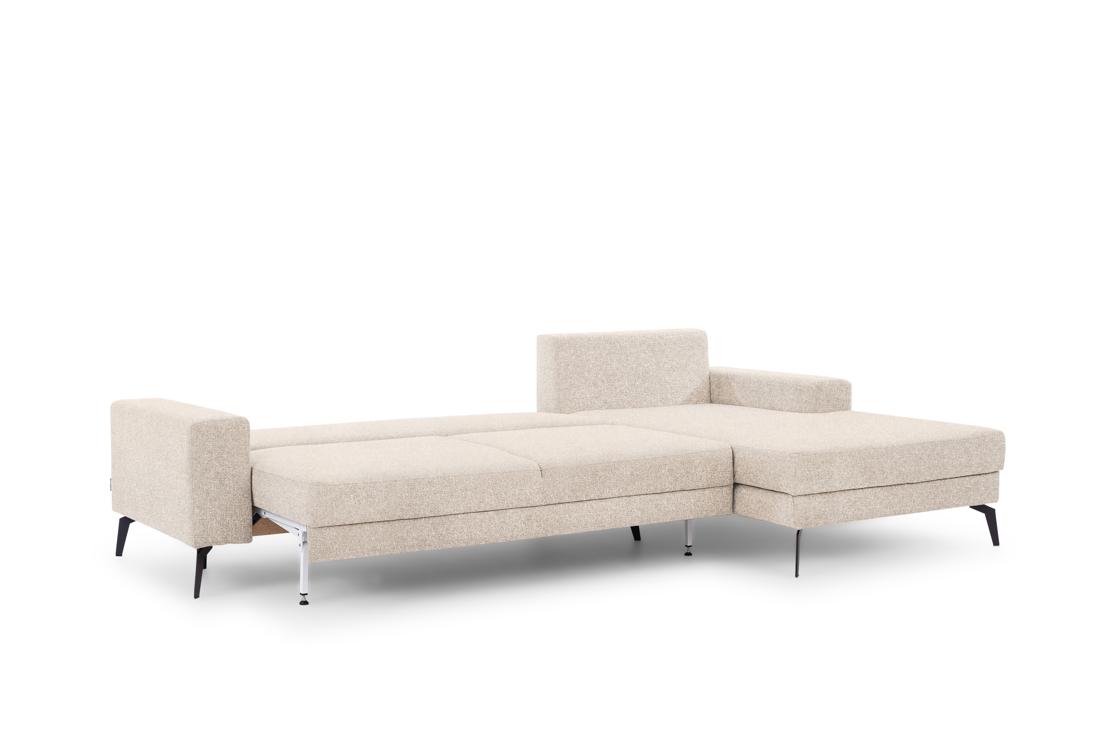 Rozkladacia rohová sedacia súprava Elentio Mini pravá - béžová pletenina Magni 206.02 Rohová sedacia súprava Elentio mini Funkcia spania