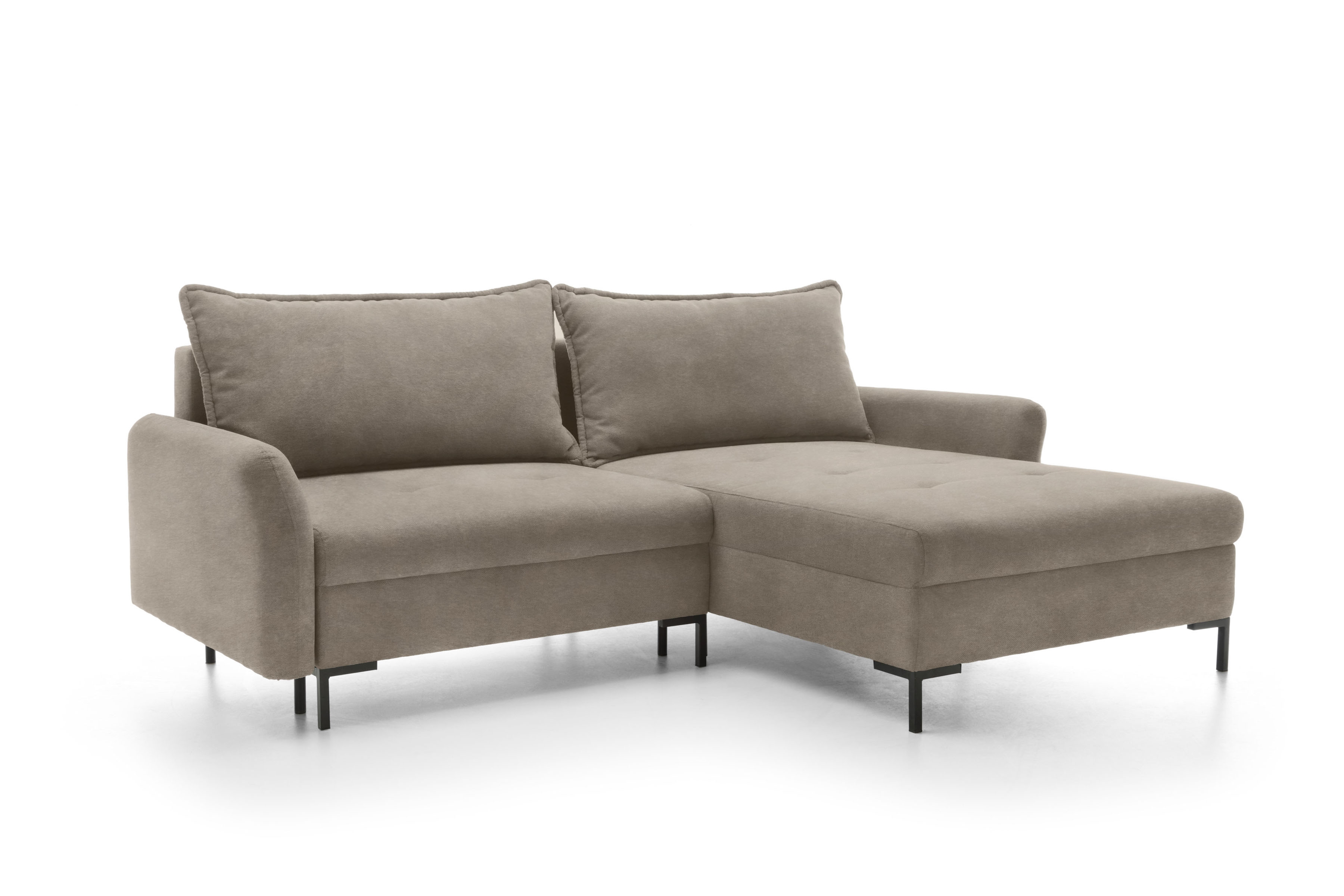 Rohová sedacia súprava Marco pravá s funkciou spania - béžový zamat Portland Taupe Rohová sedacia súprava pravá strana s funkciou spania Marco - béžový / zamat / Portland Taupe