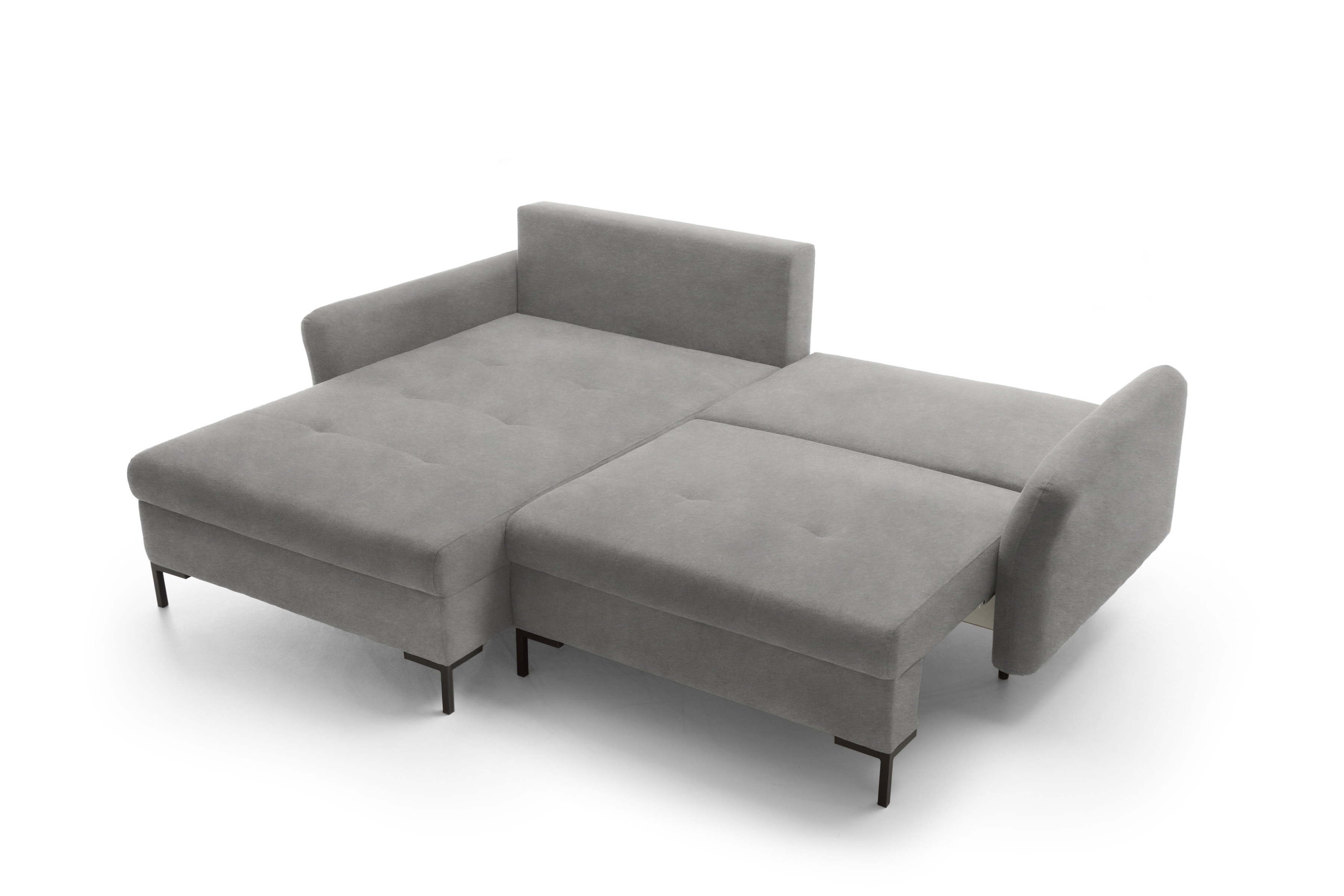 Rohová sedacia súprava Marco ľavá s funkciou spania - sivý zamat Portland Ash Rohová sedacia súprava Ľavá strana s funkciou spania Marco - šedý / zamat / Portland Ash 