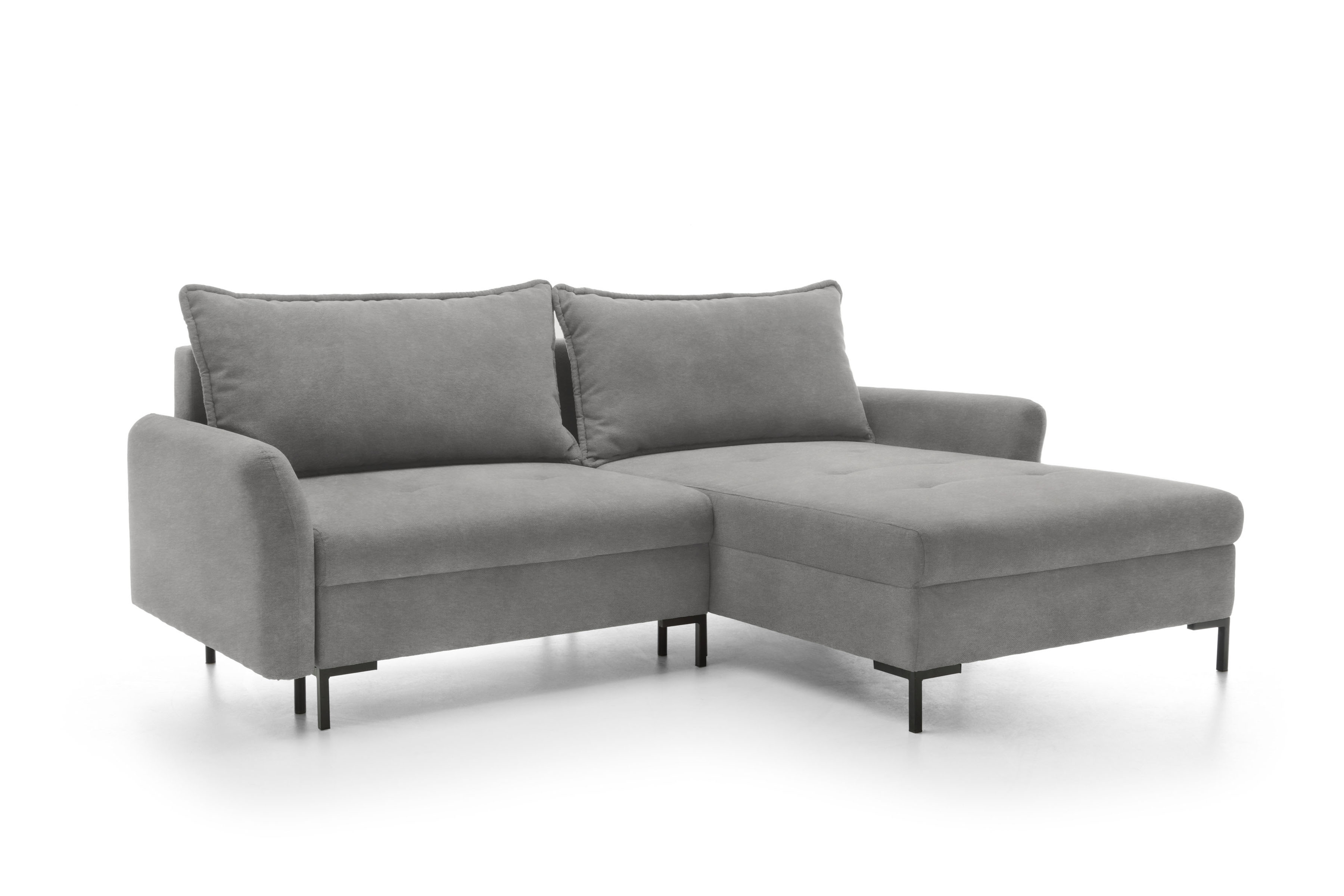 Rohová sedacia súprava Marco pravá s funkciou spania - sivý zamat Portland Ash Rohová sedacia súprava pravá strana s funkciou spania Marco - šedý / zamat / Portland Ash 