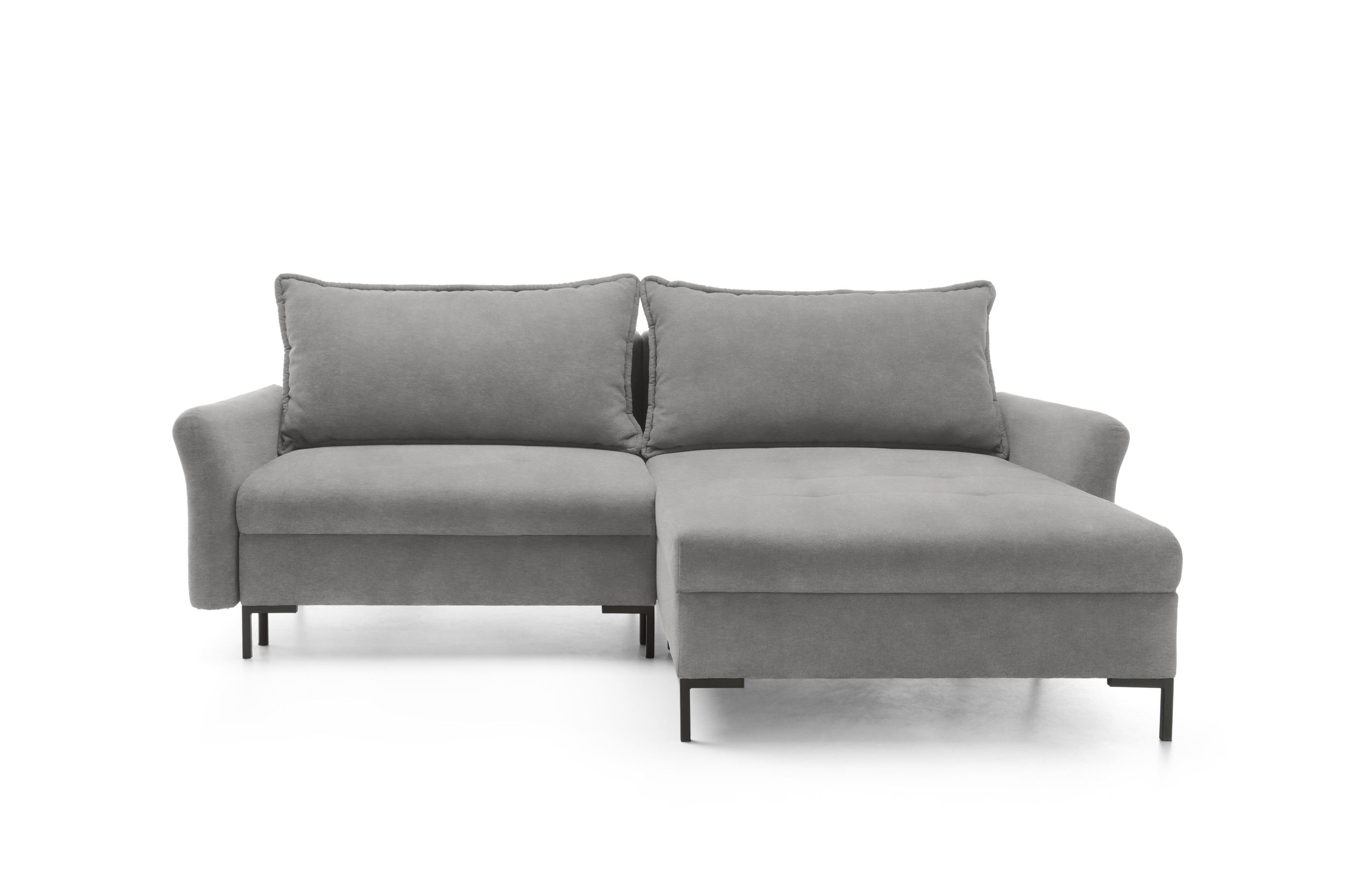 Rohová sedacia súprava Marco pravá s funkciou spania - sivý zamat Portland Ash Rohová sedacia súprava pravá strana s funkciou spania Marco - šedý / zamat / Portland Ash 