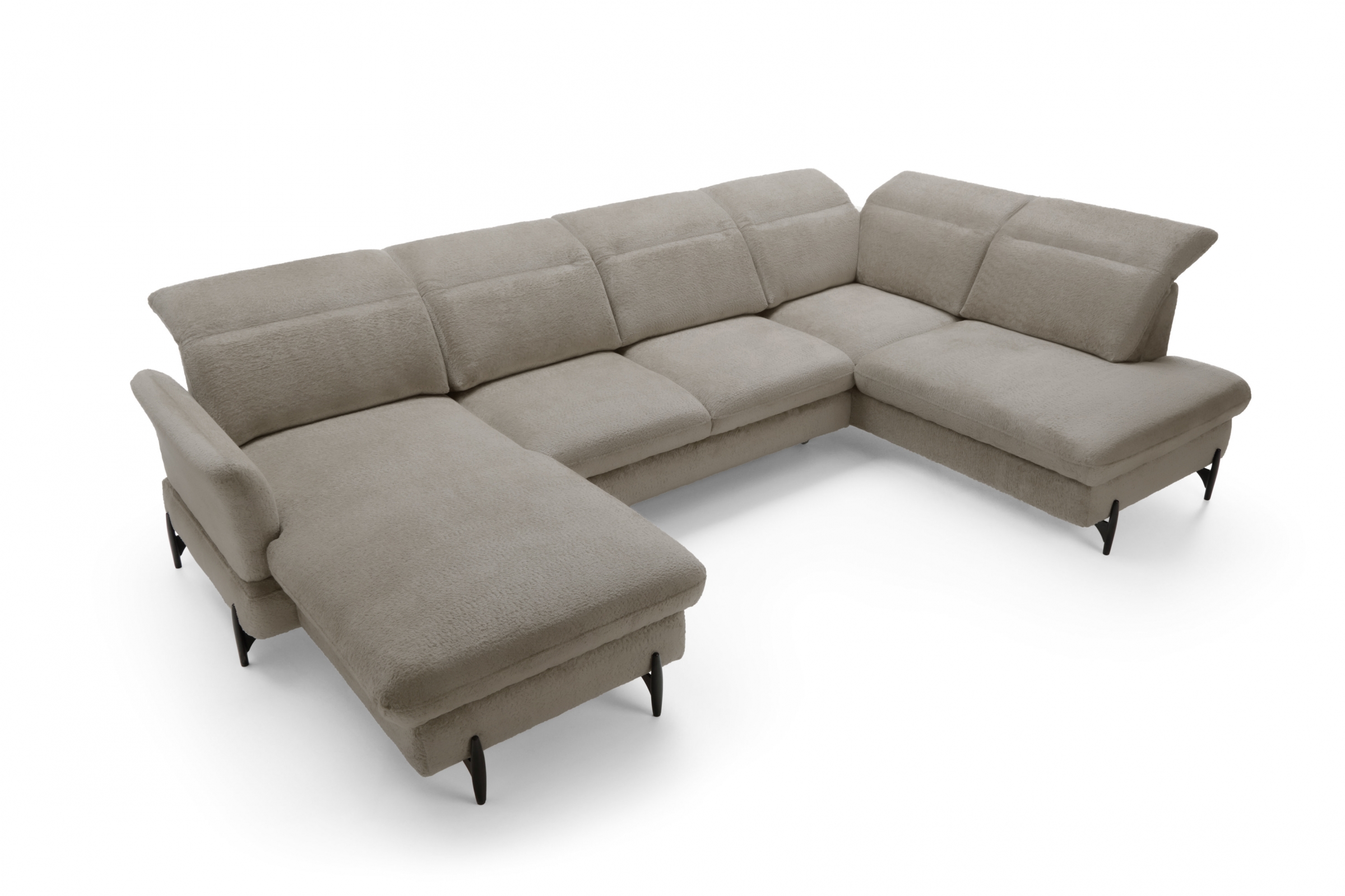 Rohová sedacia súprava pravá rozkladacia Sienna I - Béžová / žinylka / Bellini 6 Rohová sedacia súprava pravá strana s funkciou spania Sienna I - Béžová / šenil / Bellini 6