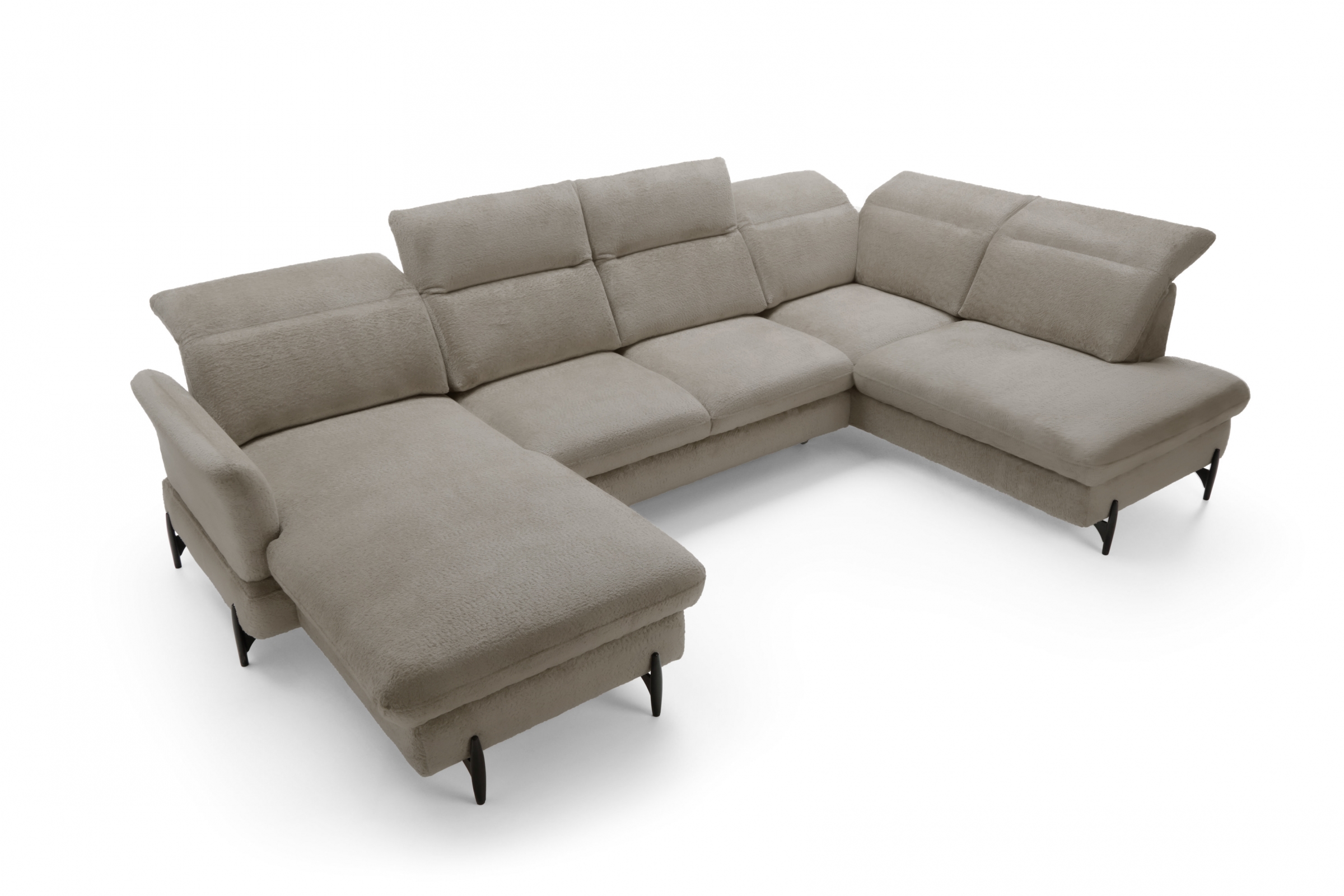 Rohová sedacia súprava pravá rozkladacia Sienna I - Béžová / žinylka / Bellini 6 Rohová sedacia súprava pravá strana s funkciou spania Sienna I - Béžová / šenil / Bellini 6