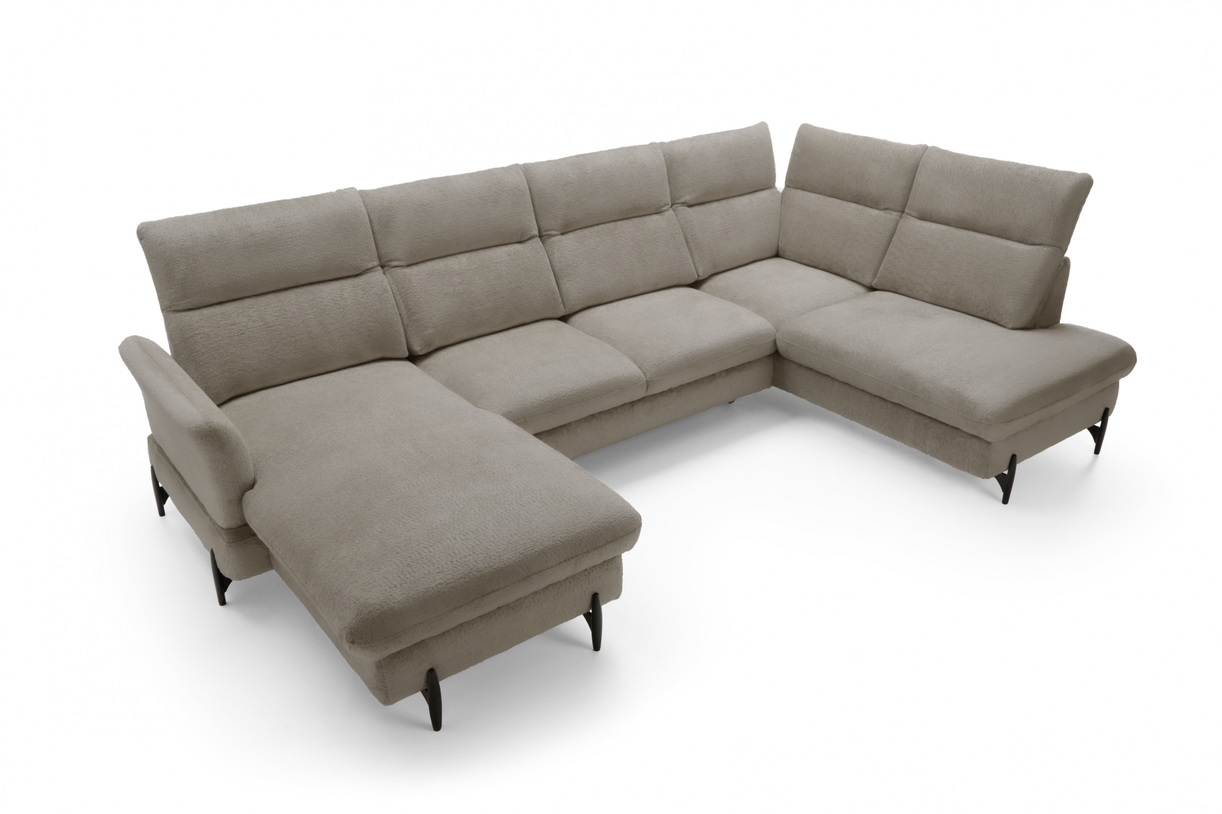 Rohová sedacia súprava pravá rozkladacia Sienna I - Béžová / žinylka / Bellini 6 Rohová sedacia súprava pravá strana s funkciou spania Sienna I - Béžová / šenil / Bellini 6