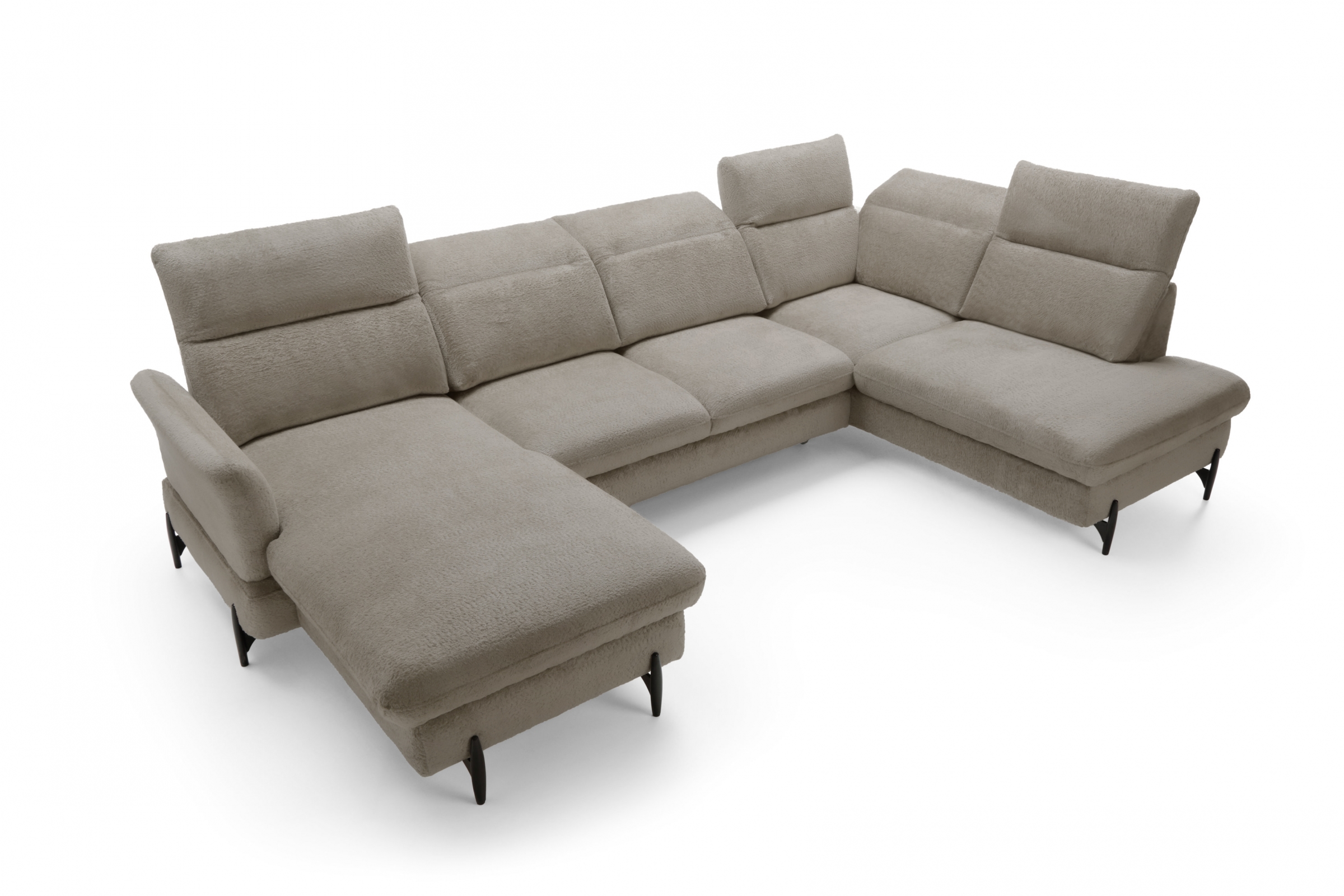 Rohová sedacia súprava pravá rozkladacia Sienna I - Béžová / žinylka / Bellini 6 Rohová sedacia súprava pravá strana s funkciou spania Sienna I - Béžová / šenil / Bellini 6