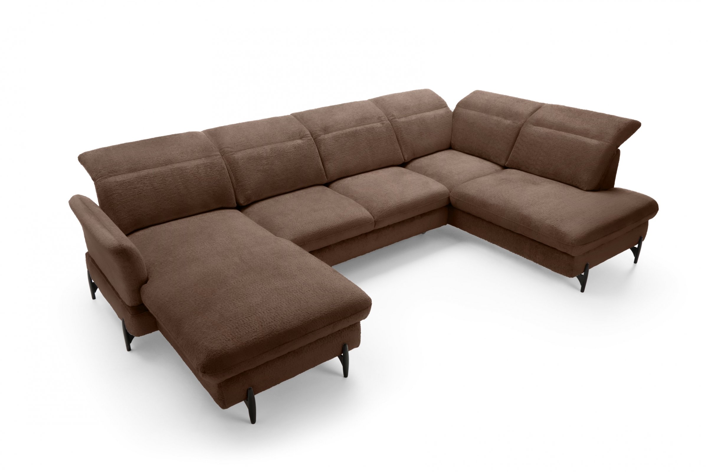 Rohová sedacia súprava pravá rozkladacia Sienna I - Hnedá / žinylka / Bellini 23 Rohová sedacia súprava pravá strana s funkciou spania Sienna I - Hnedá / šenil / Bellini 23