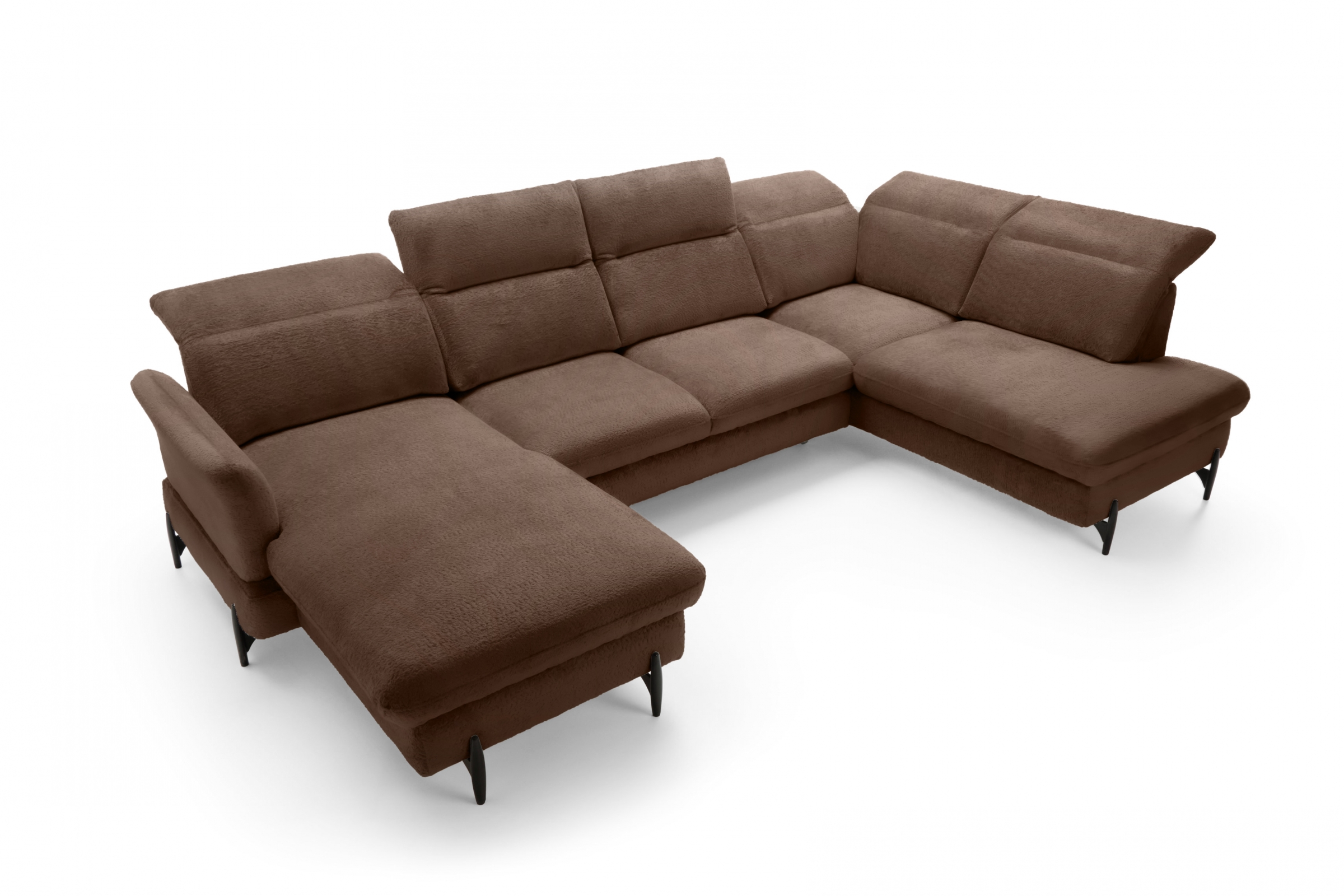 Rohová sedacia súprava pravá rozkladacia Sienna I - Hnedá / žinylka / Bellini 23 Rohová sedacia súprava pravá strana s funkciou spania Sienna I - Hnedá / šenil / Bellini 23