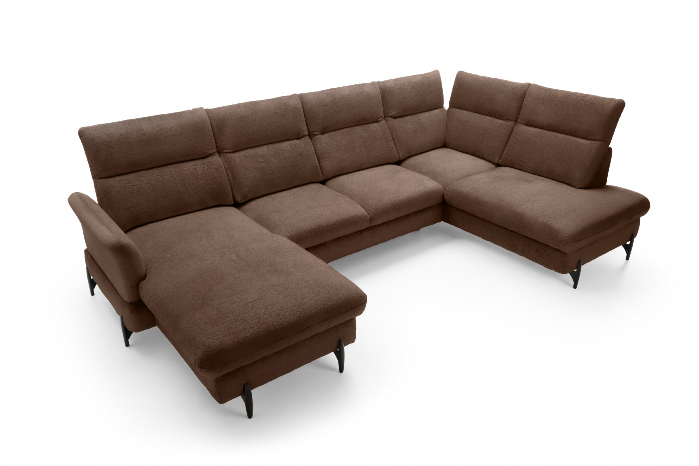 Rohová sedacia súprava pravá rozkladacia Sienna I - Hnedá / žinylka / Bellini 23 Rohová sedacia súprava pravá strana s funkciou spania Sienna I - Hnedá / šenil / Bellini 23