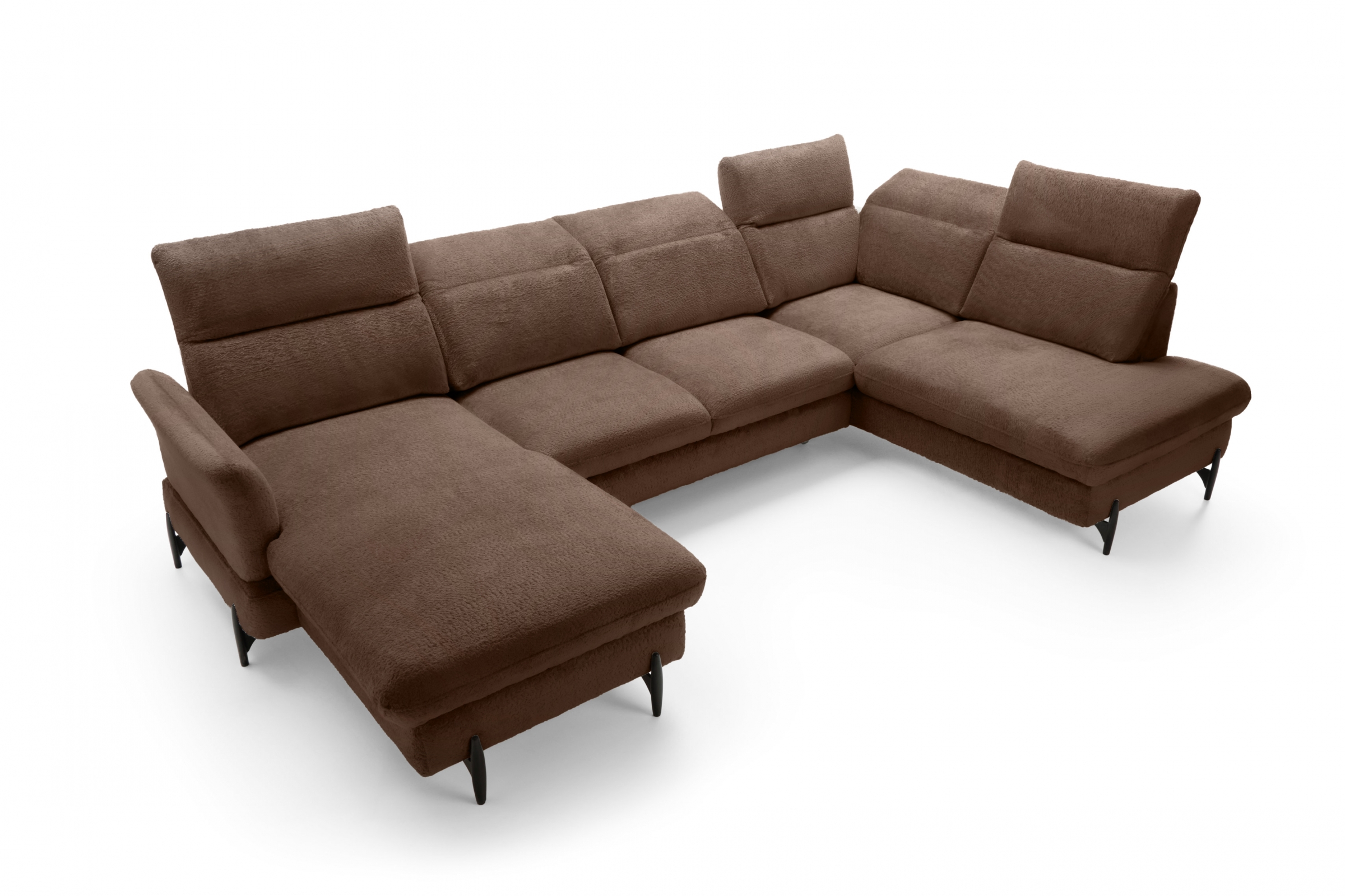 Rohová sedacia súprava pravá rozkladacia Sienna I - Hnedá / žinylka / Bellini 23 Rohová sedacia súprava pravá strana s funkciou spania Sienna I - Hnedá / šenil / Bellini 23