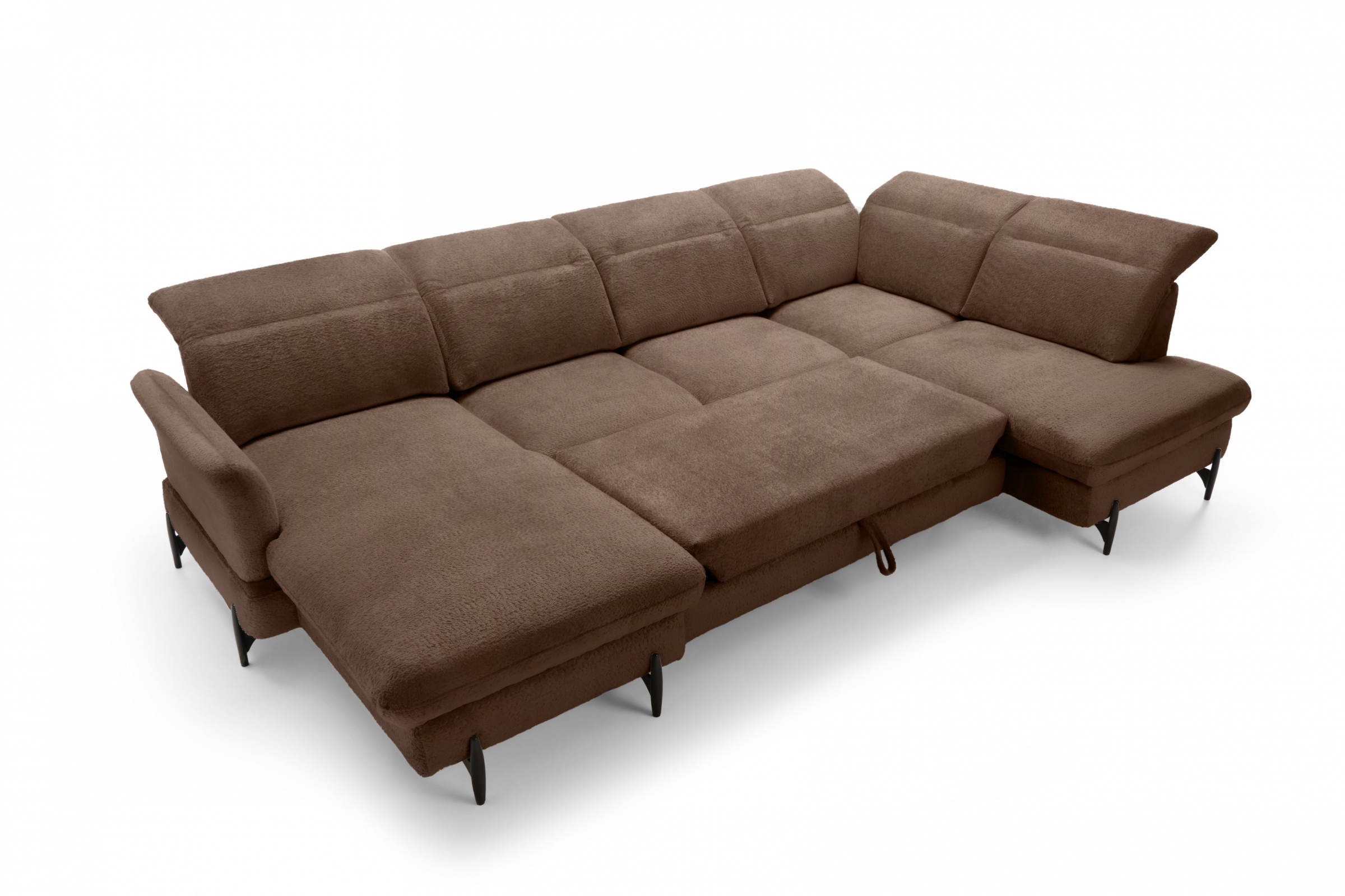 Rohová sedacia súprava pravá rozkladacia Sienna I - Hnedá / žinylka / Bellini 23 Rohová sedacia súprava pravá strana s funkciou spania Sienna I - Hnedá / šenil / Bellini 23