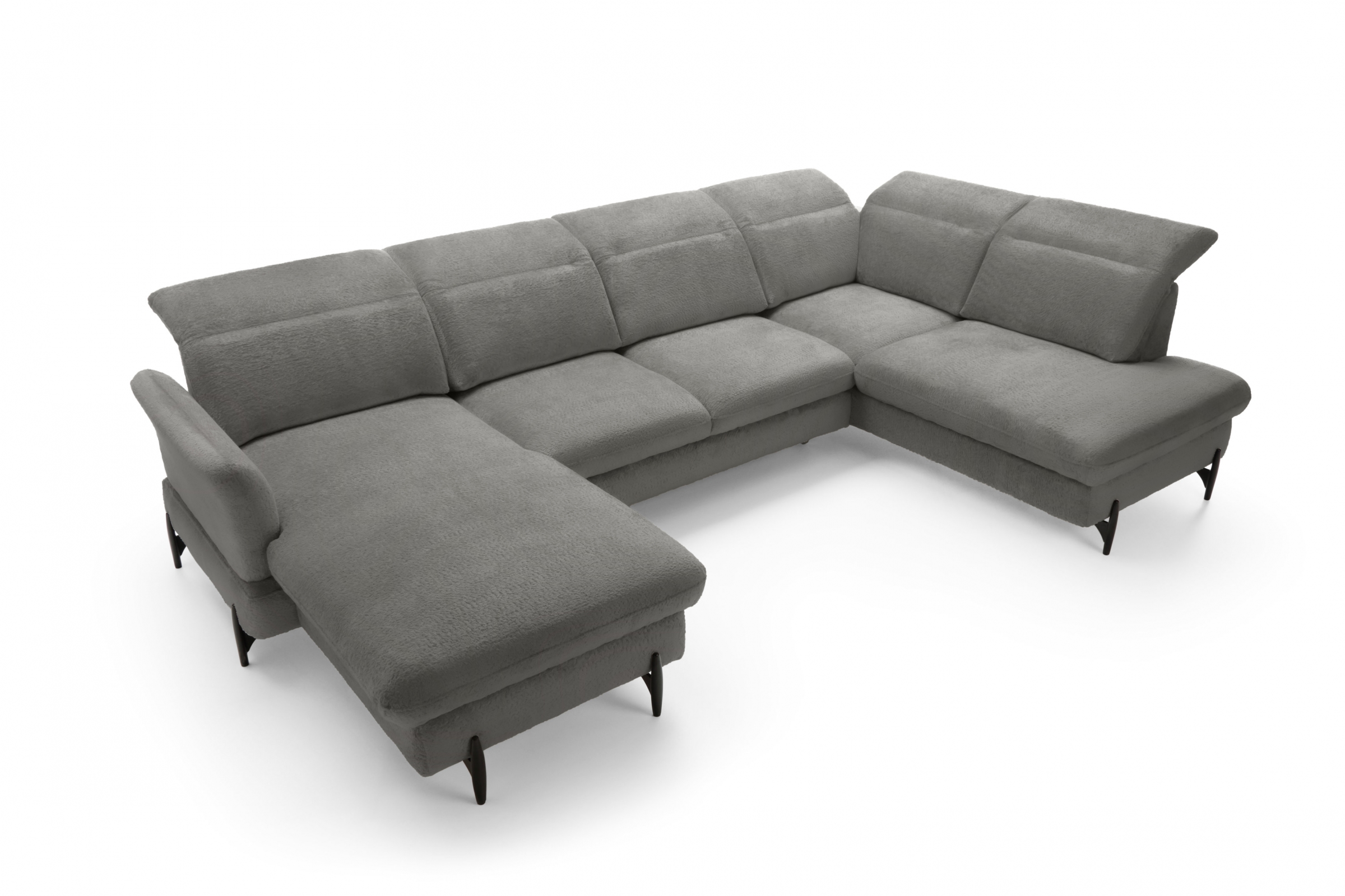 Rohová sedacia súprava pravá rozkladacia Sienna I - grafit / žinylka / Bellini 2 Rohová sedacia súprava pravá strana s funkciou spania Sienna I - grafit / šenil / Bellini 2