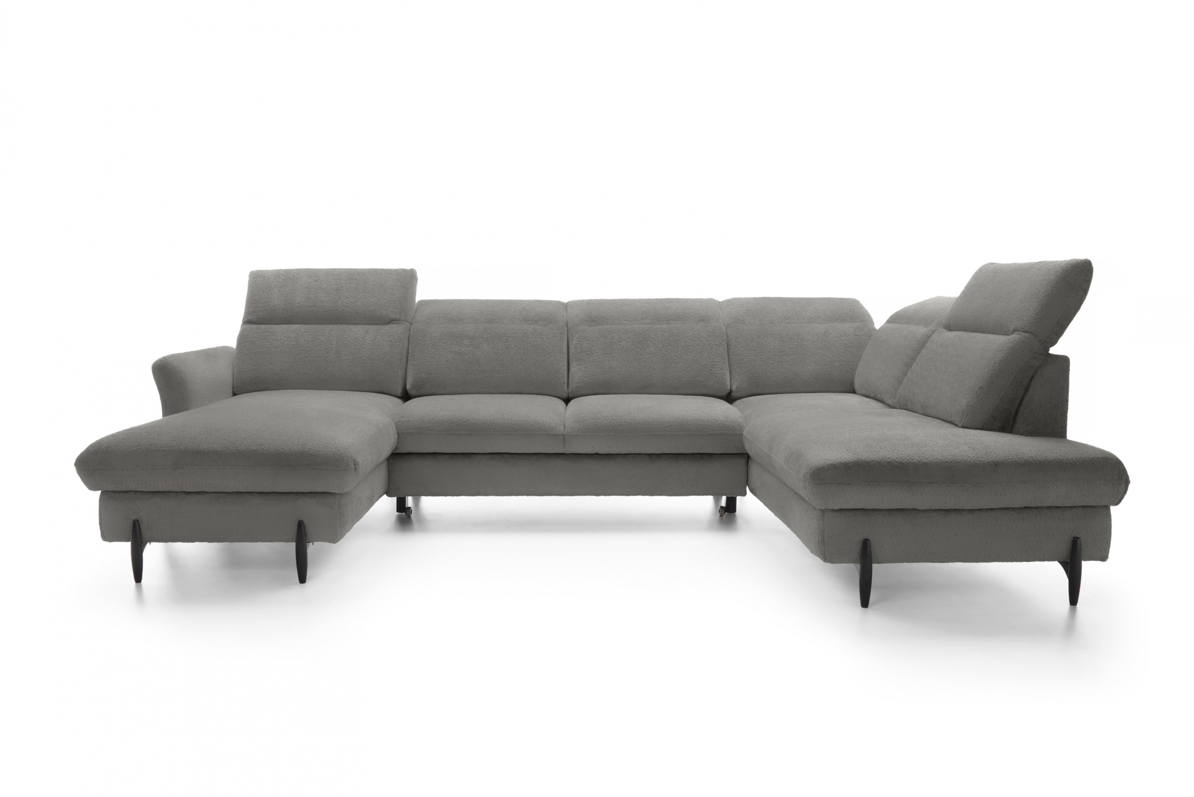 Rohová sedacia súprava pravá rozkladacia Sienna I - grafit / žinylka / Bellini 2 Rohová sedacia súprava pravá strana s funkciou spania Sienna I - grafit / šenil / Bellini 2