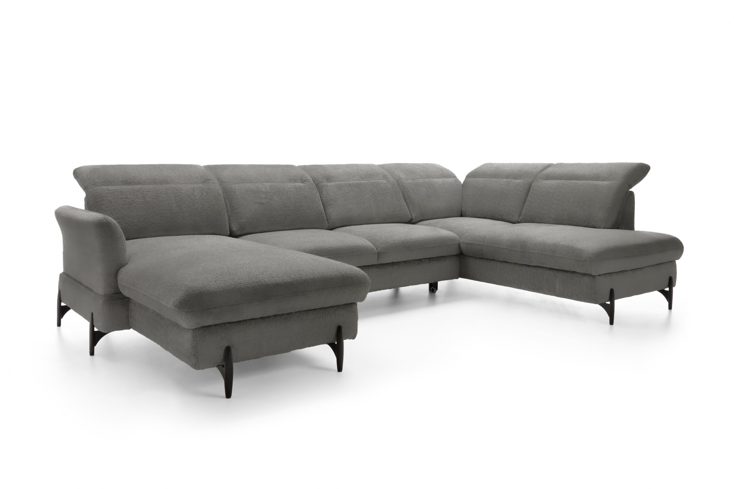 Rohová sedacia súprava pravá rozkladacia Sienna I - grafit / žinylka / Bellini 2 Rohová sedacia súprava pravá strana s funkciou spania Sienna I - grafit / šenil / Bellini 2