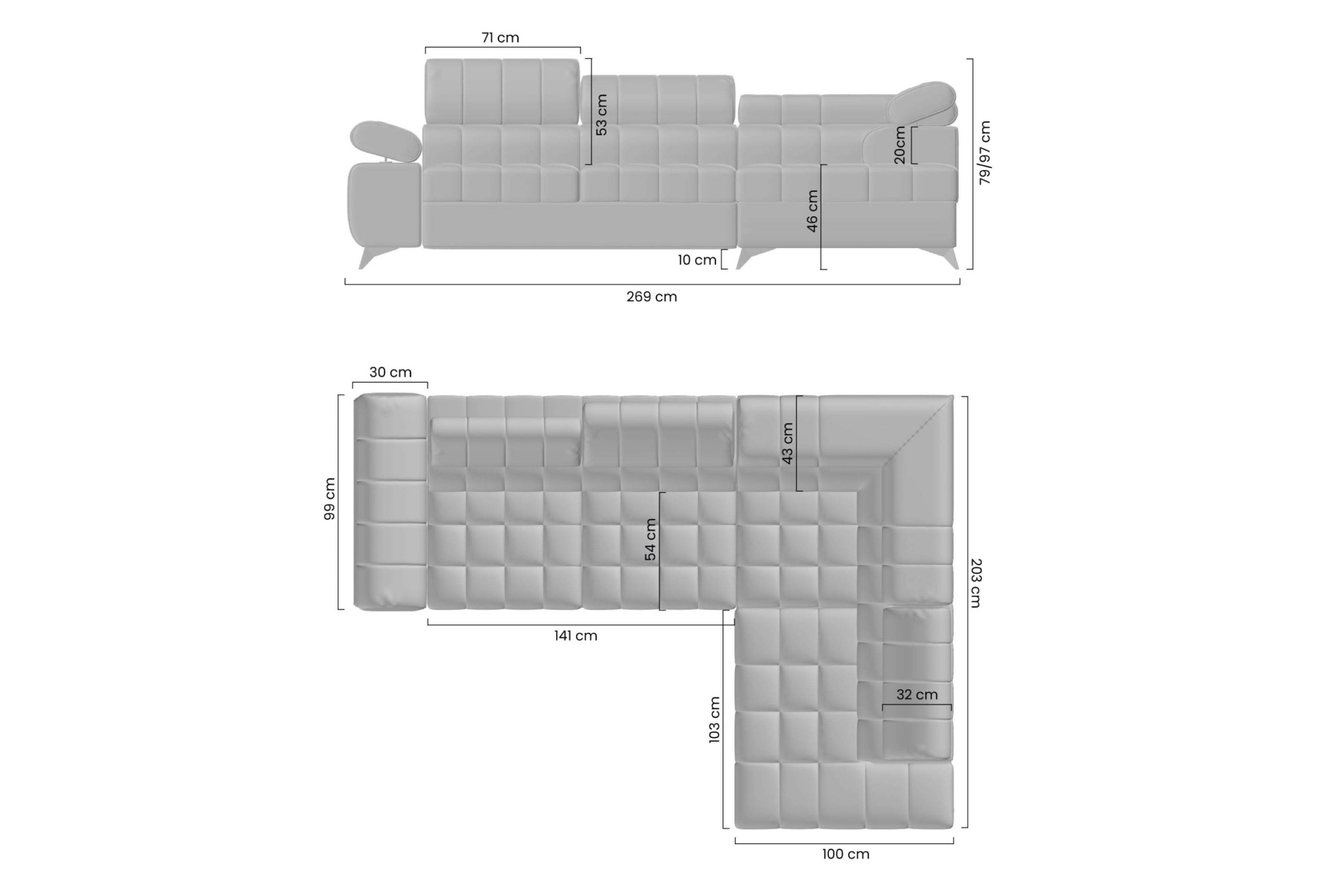 Rozkladacia rohová sedacia súprava Dragonis Rohová sedacia súprava rozkladany do obývacej izby Dragonis L