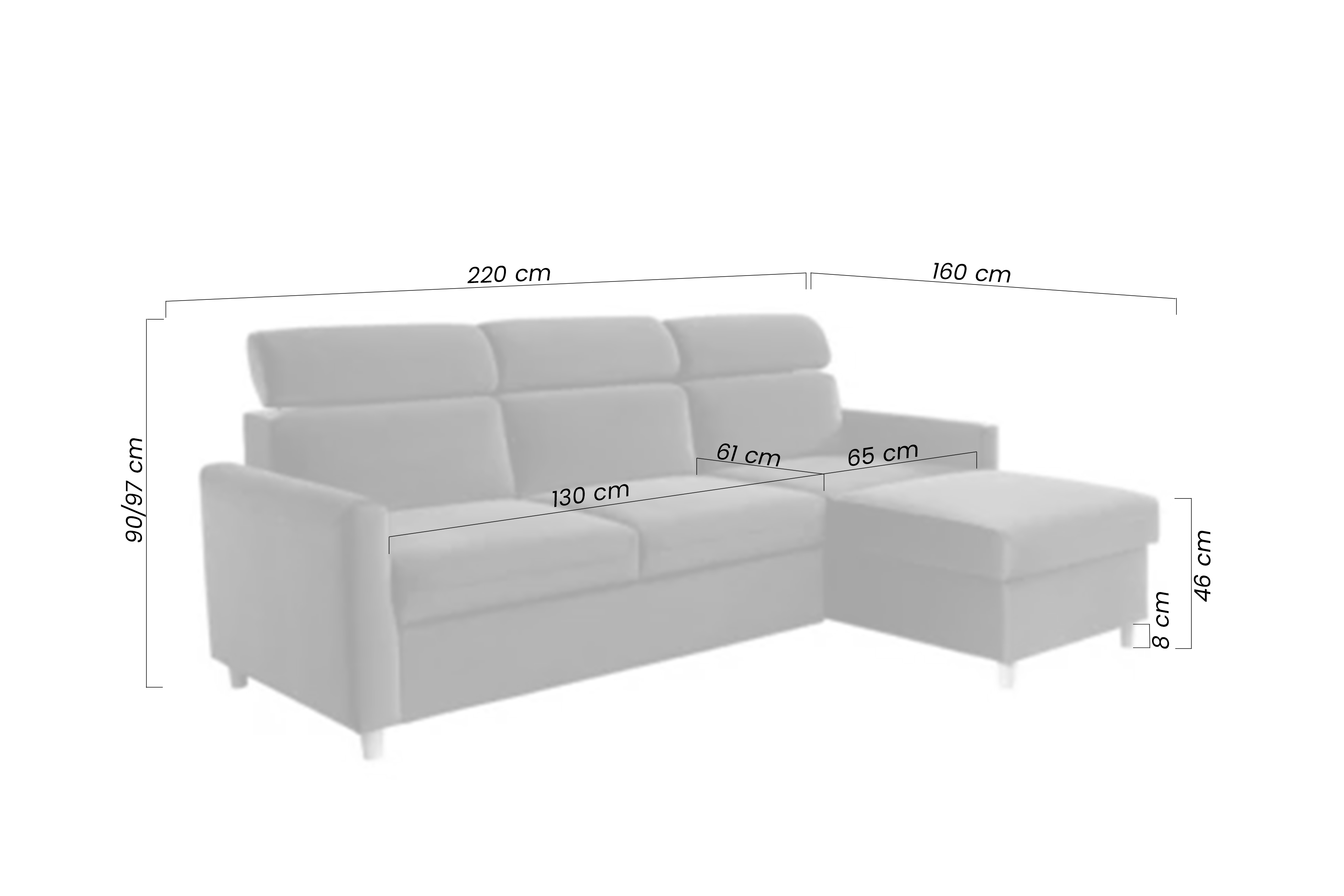 Rohová sedací souprava Genua s úložným prostorem Rohová sedací souprava rozkladany pro obývacího pokoje Genua