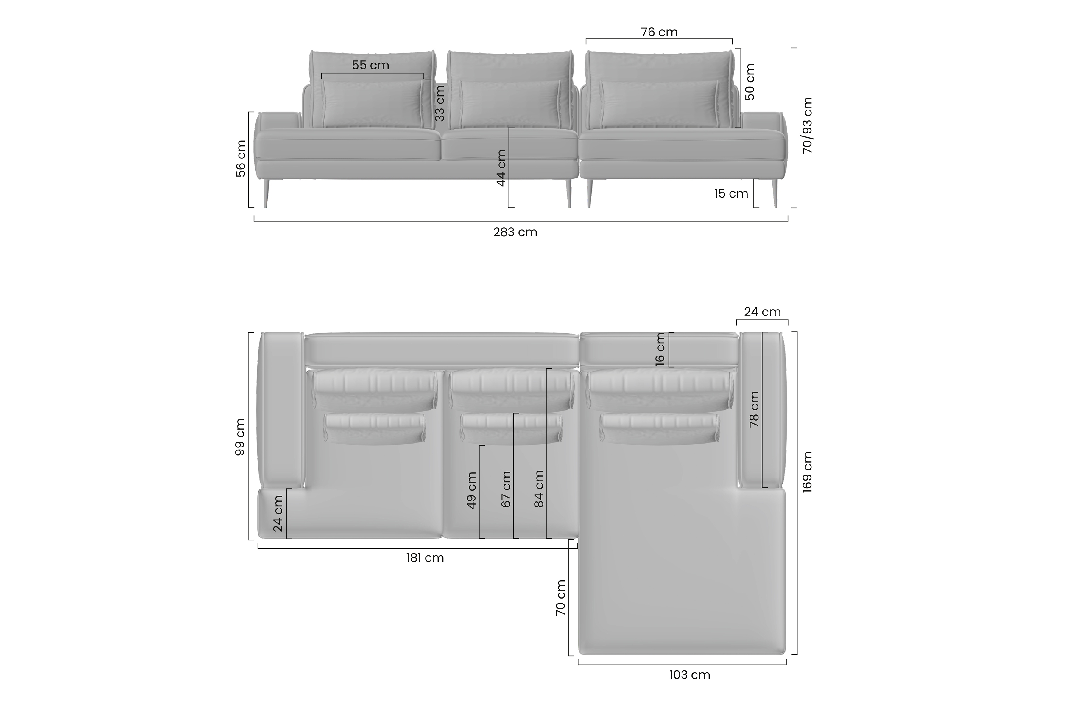Moderná Rozkladacia rohová sedacia súprava Nicole Mini Rohová sedacia súprava rozkladany do obývacej izby Nicole Mini