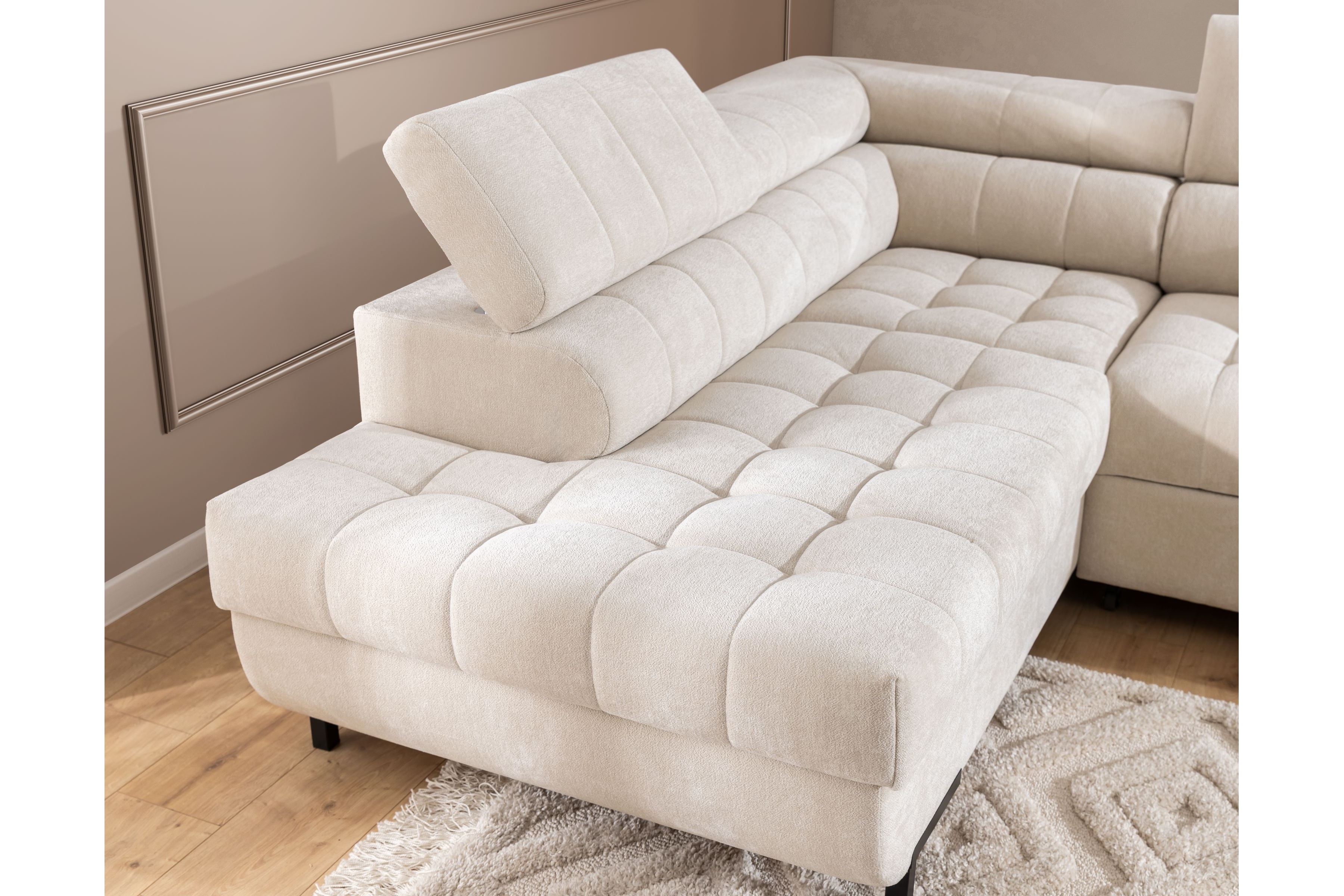 Rozkládací rohová sedací souprava Tyrion L Rohová sedací souprava rozkladany pro obývacího pokoje Tyrion L