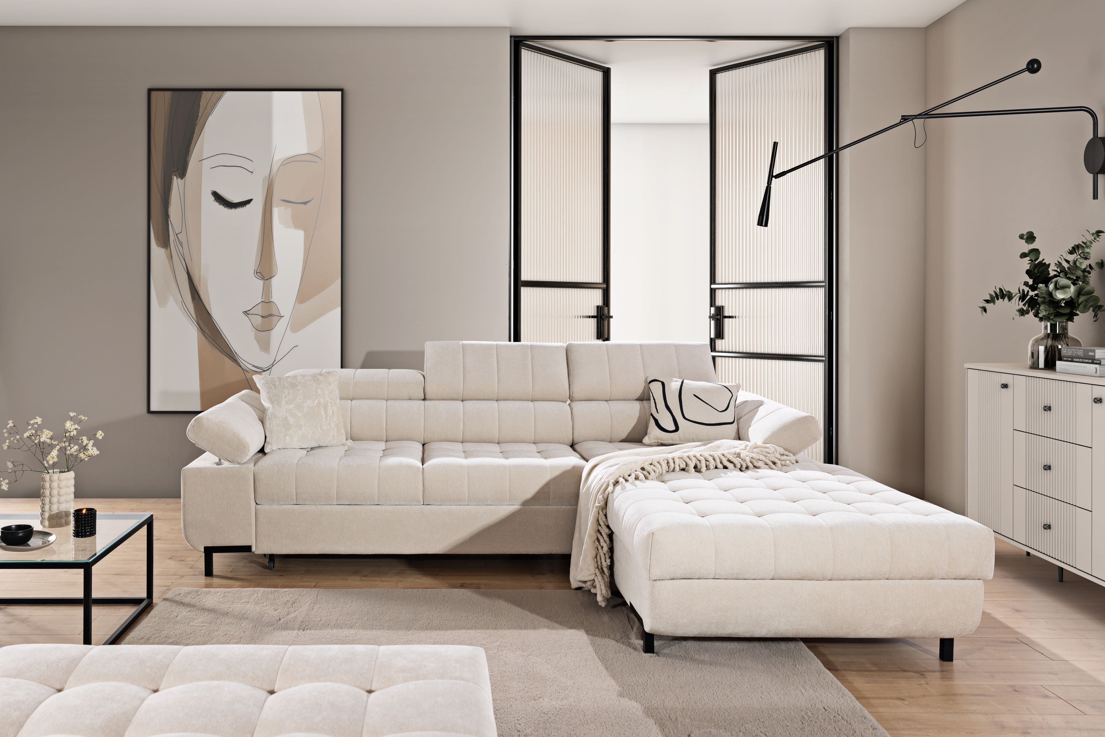 Rozkládací rohová sedací souprava Tyrion Mini Rohová sedací souprava rozkladany pro obývacího pokoje Tyrion Mini