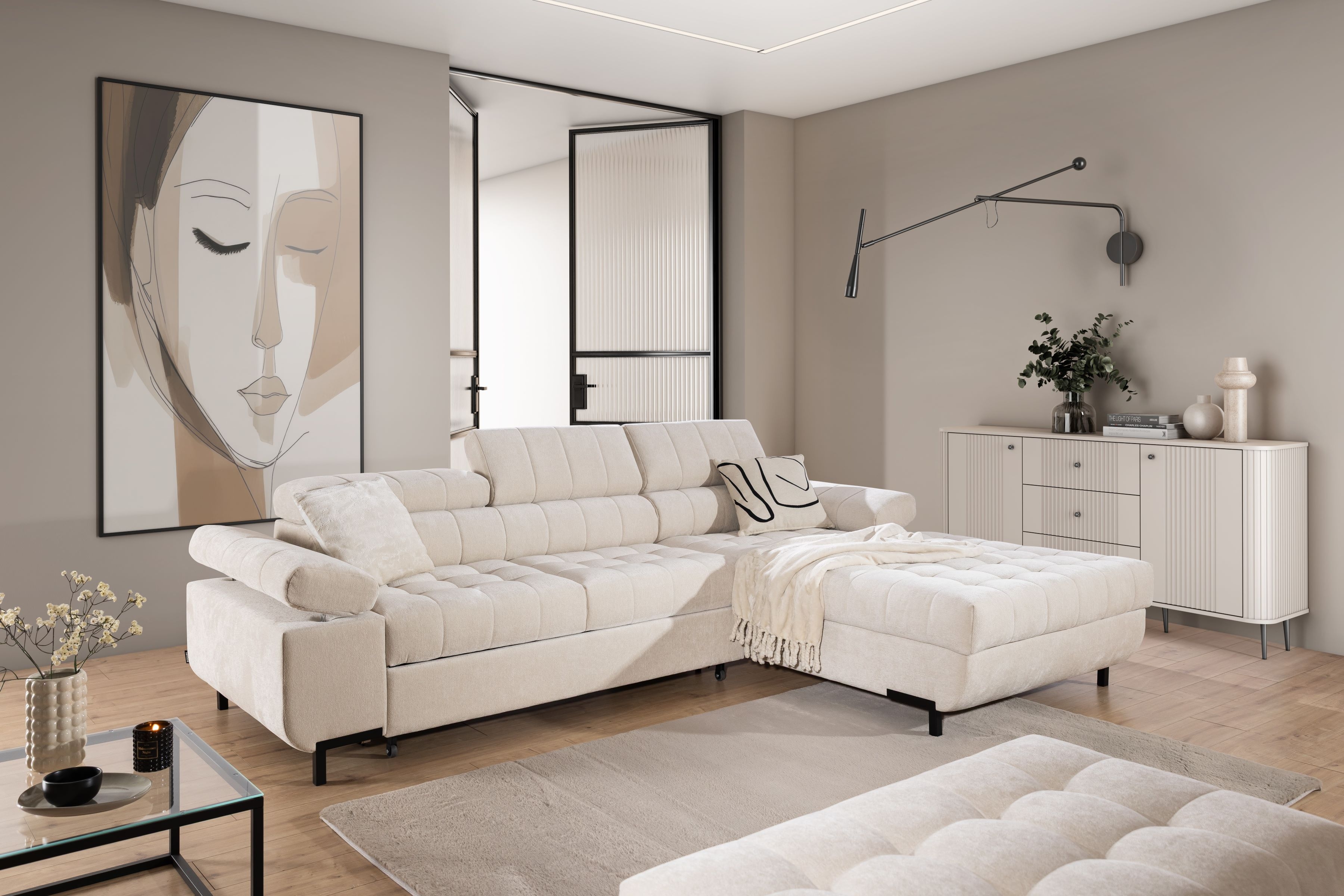 Rozkládací rohová sedací souprava Tyrion Mini Rohová sedací souprava rozkladany pro obývacího pokoje Tyrion Mini