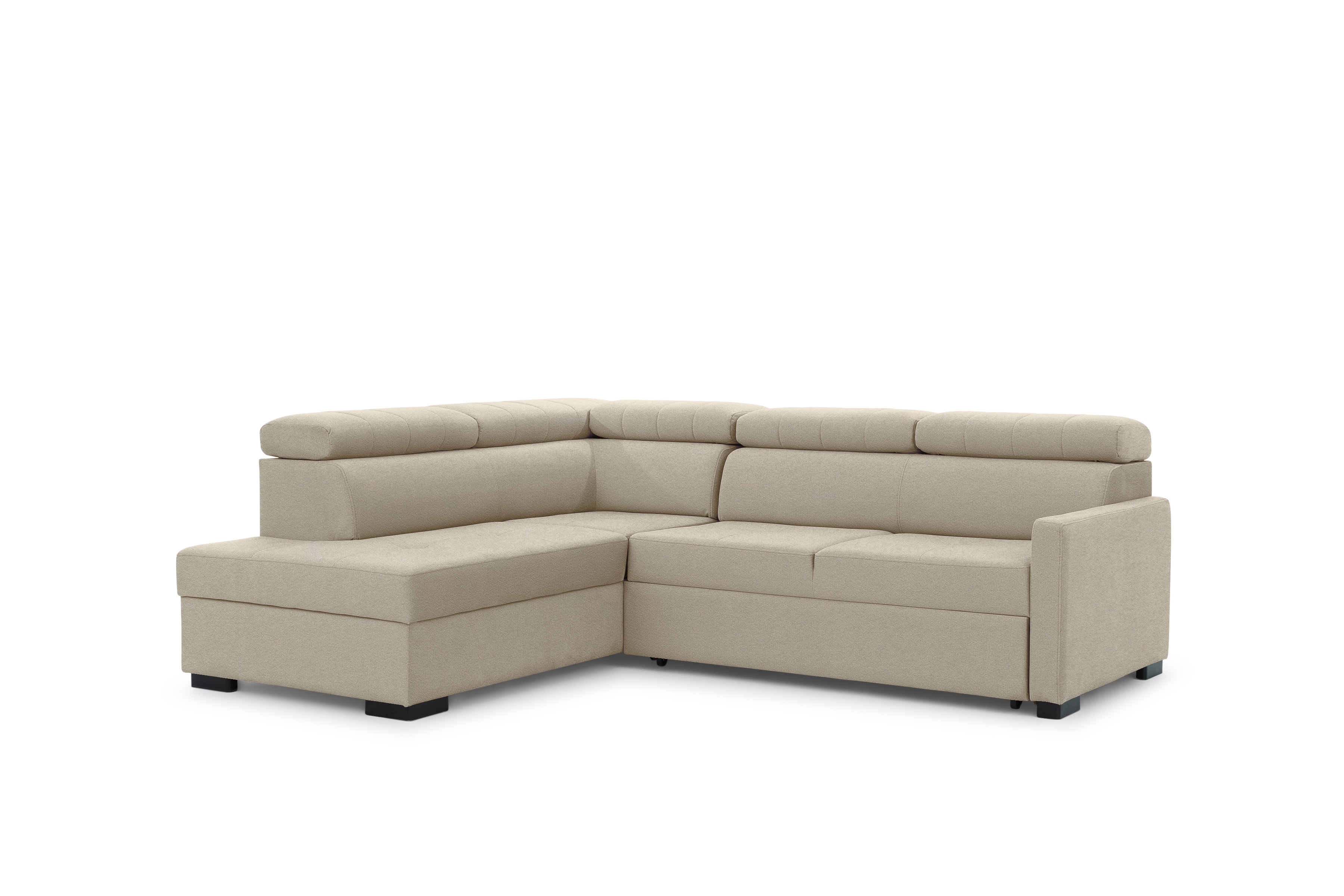 Rozkládací rohová sedací souprava Taremo L levá – krémová Ado 1601 Halva Rohová sedací souprava Taremo L rozkládací levá - kremowa plecionka Ado 1601 Halva