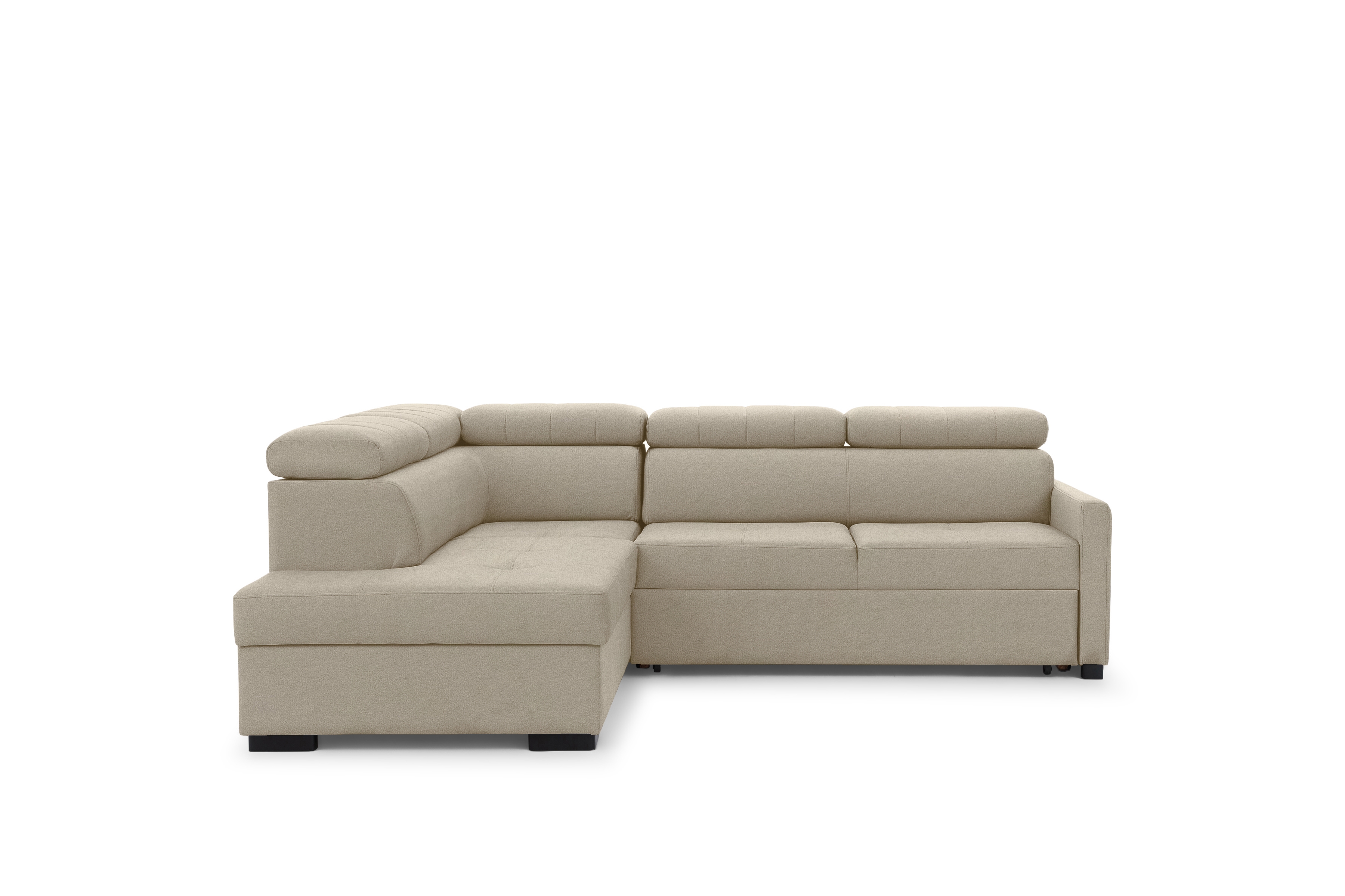 Rozkládací rohová sedací souprava Taremo L levá – krémová Ado 1601 Halva Rohová sedací souprava Taremo L rozkládací levá - kremowa plecionka Ado 1601 Halva