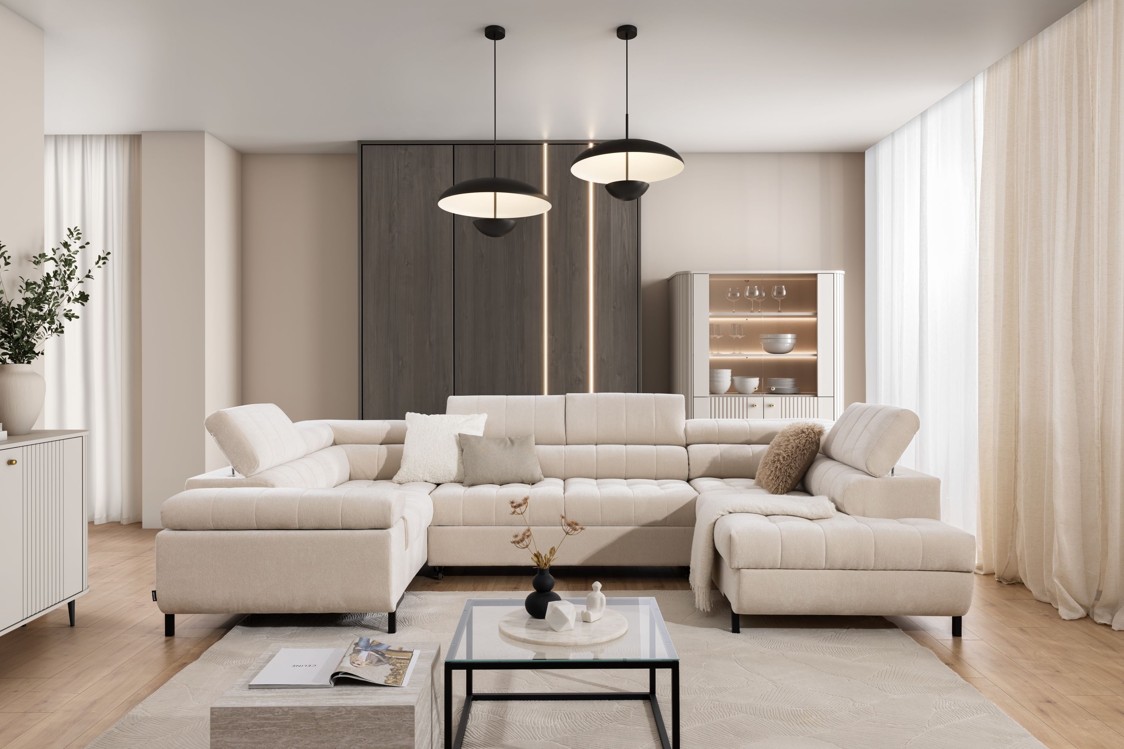 Rozkládací rohová sedací souprava Tyrion U Rohová sedací souprava Tyrion U rozkládací