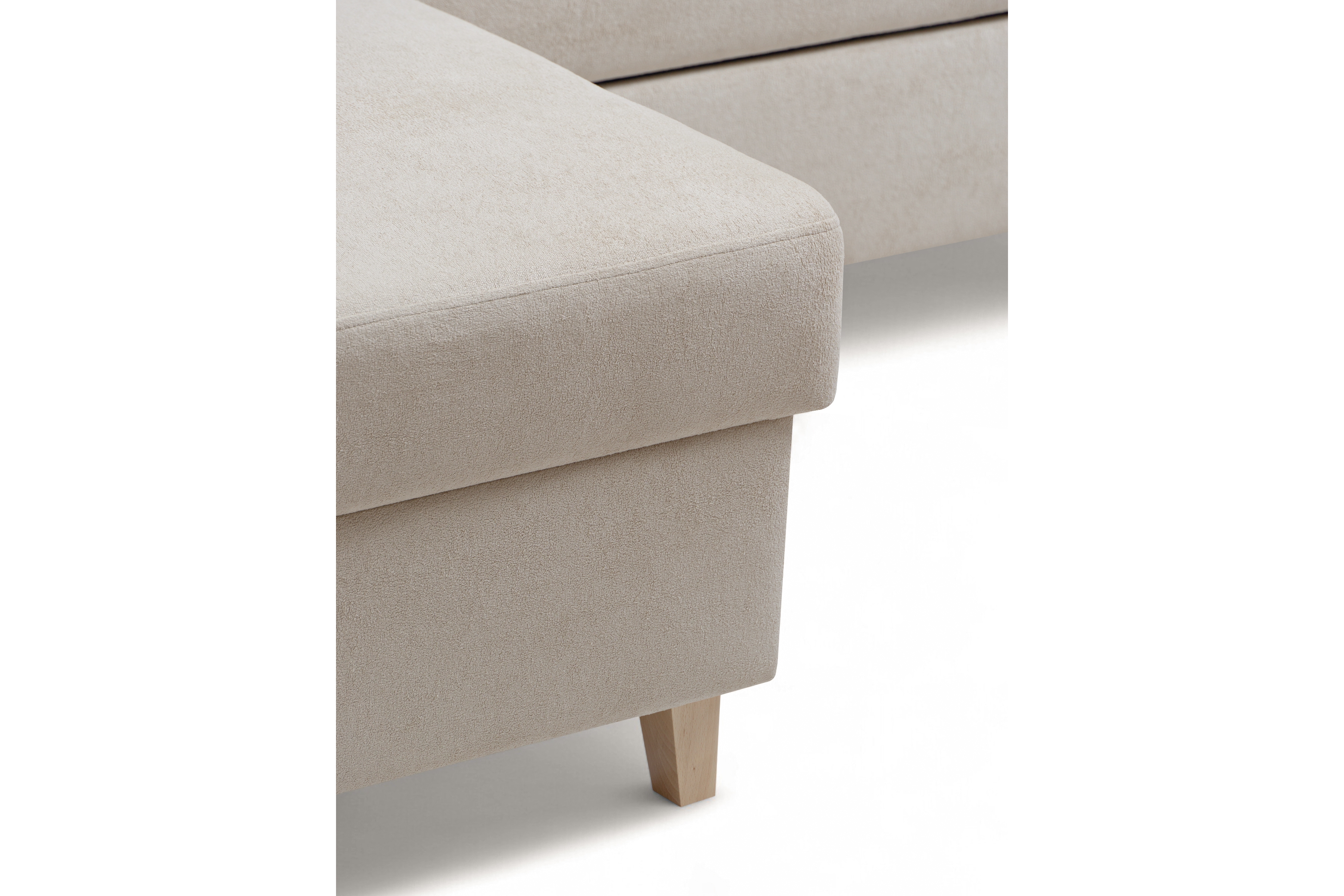 Rohová pohovka Vario s rozkladem univerzální pravolevá - béžová pletenina Freya 210-03 Rohová sedací souprava Vario rozkládací uniwersalny prawo/levá - béžová Pletenina Freya 210-03