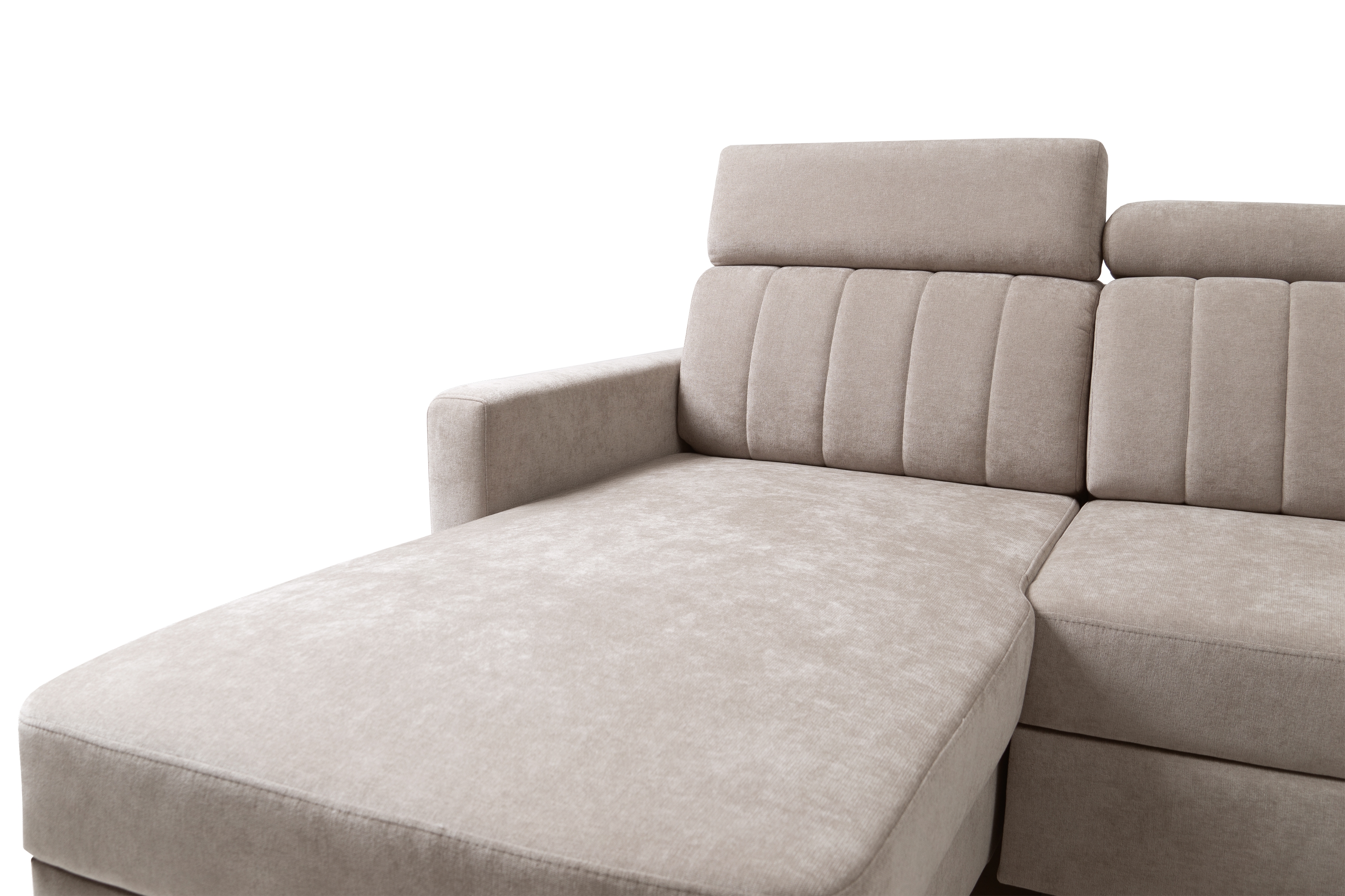 Rozkladacia rohová sedačka Vario univerzálna - béžová žinylka Wind 11 Rohová sedacia súprava Vario s funkciou spánku uniwersalny prawo/Ľavá strana - béžový šenil Wind 11 