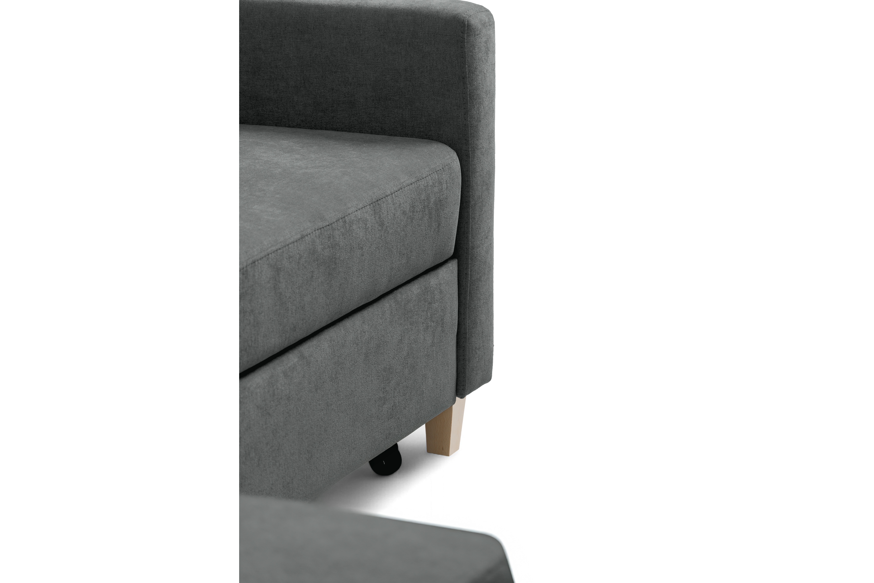 Rozkladacia rohová sedačka Vario univerzálna - sivá žinylka Wind 89 Rohová sedacia súprava Vario s funkciou spánku uniwersalny prawo/Ľavá strana - šedý šenil Wind 89