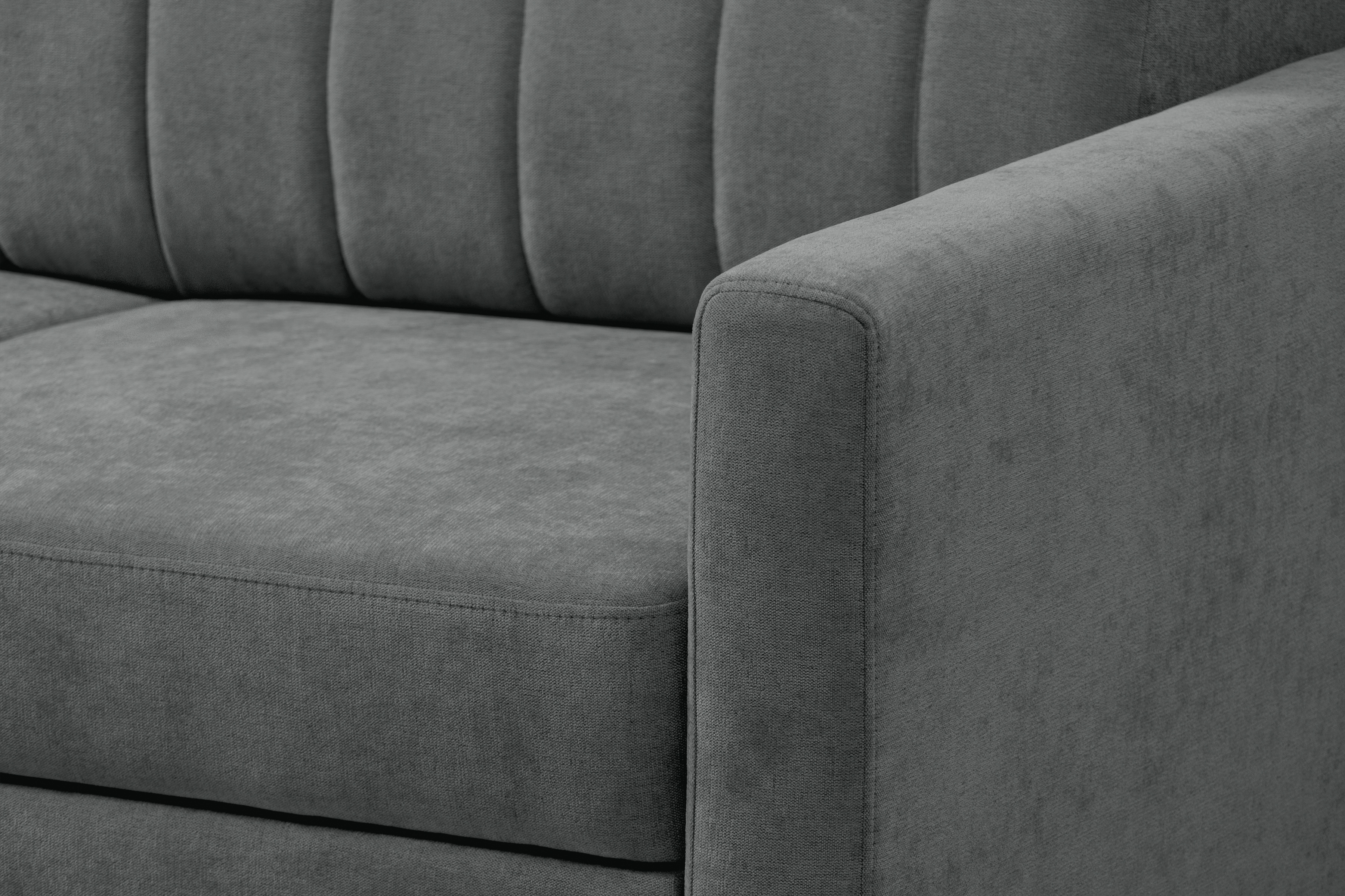 Rozkladacia rohová sedačka Vario univerzálna - sivá žinylka Wind 89 Rohová sedacia súprava Vario s funkciou spánku uniwersalny prawo/Ľavá strana - šedý šenil Wind 89