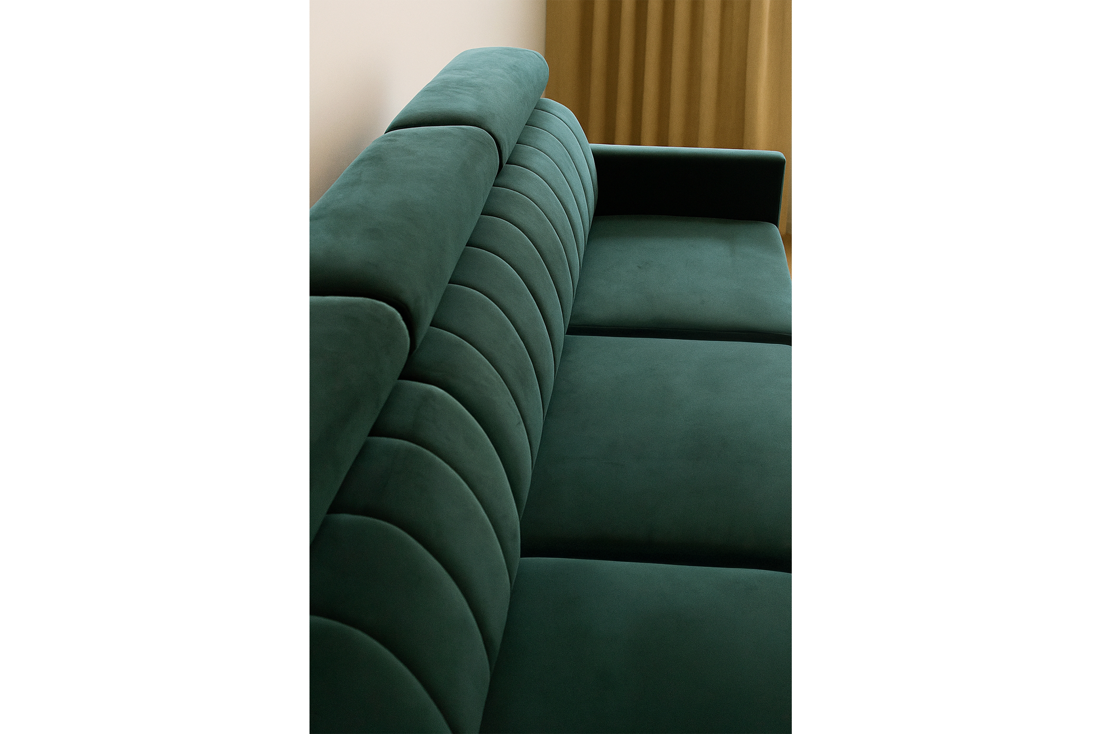 Rozkladacia rohová sedačka Vario univerzálna - zelený velúr Bluvel 78 Rohová sedacia súprava Vario s funkciou spánku uniwersalny prawo/Ľavá strana - Zelený velúr Bluvel 78