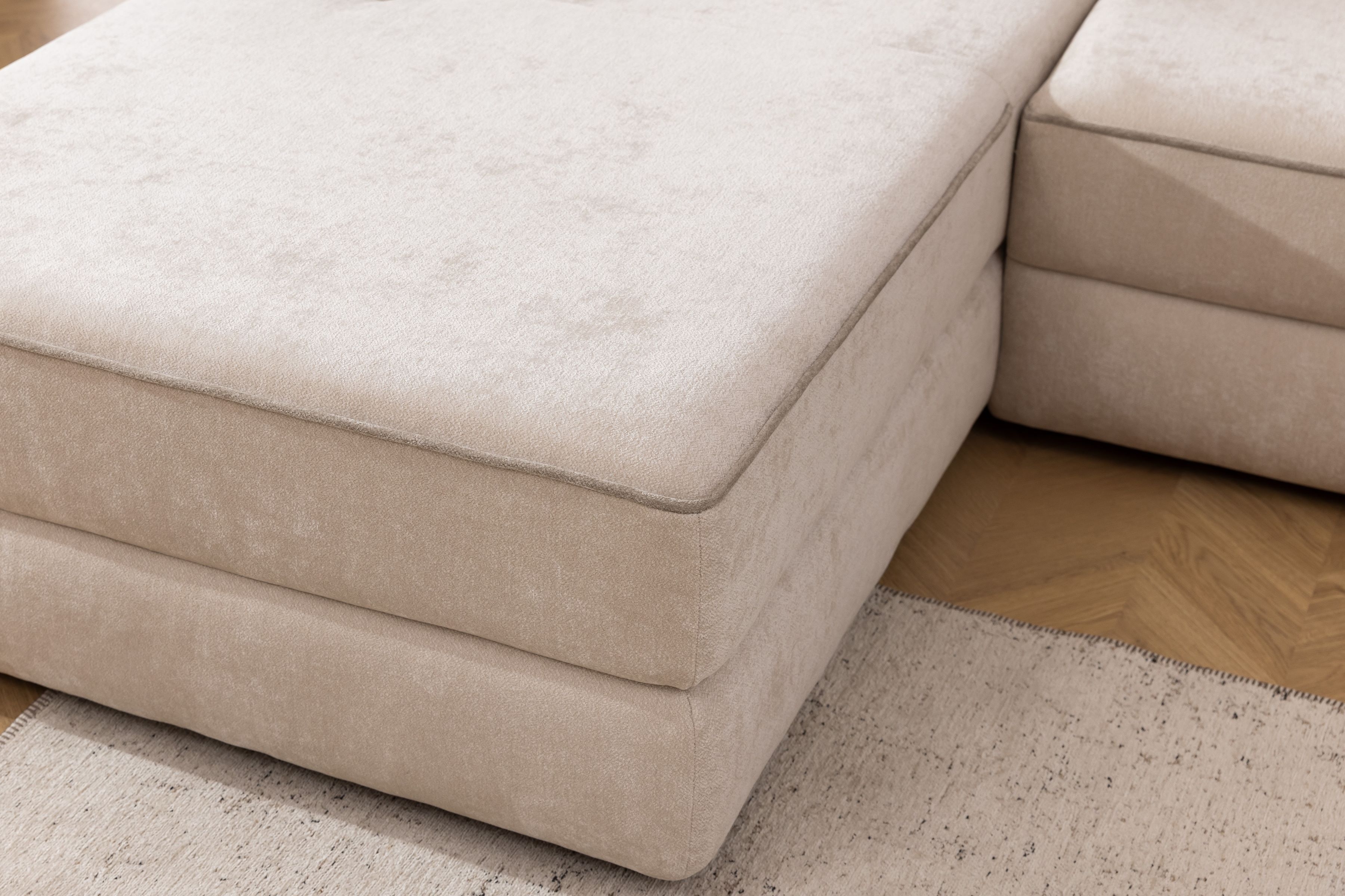 Rohová pohovka Tulia Mini s elektricky výsuvným sedákem Rohová sedací souprava z elektricky wysuwanym sedadlem Tulia Mini