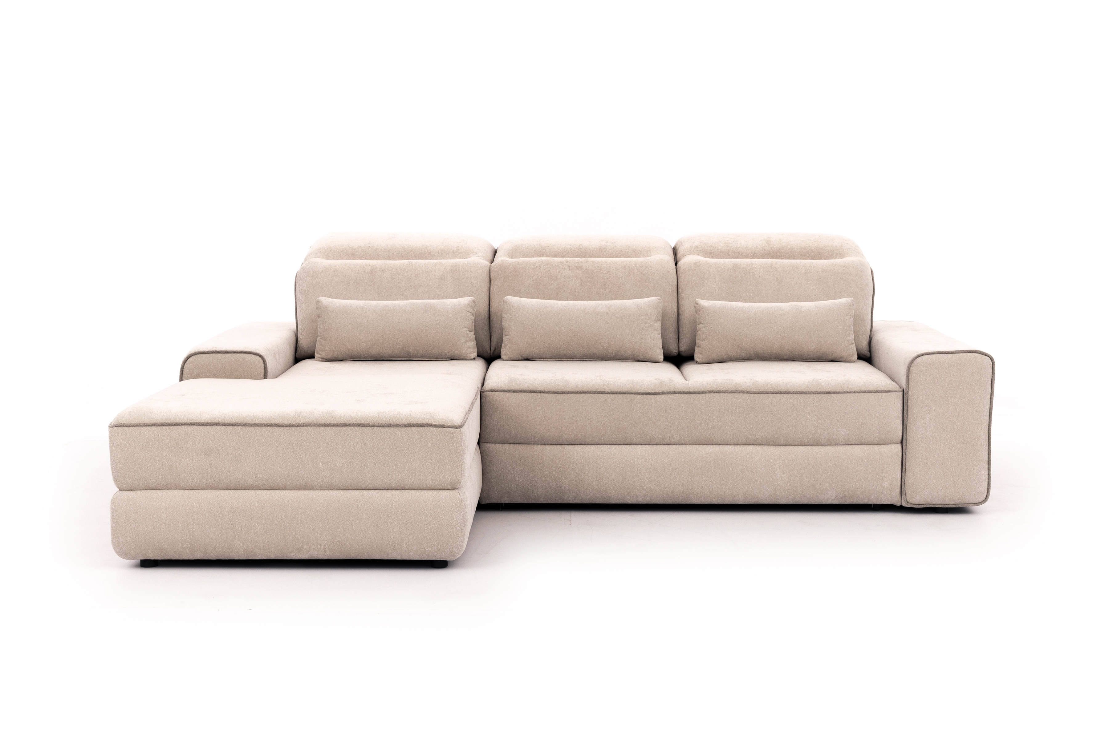 Rohová pohovka Tulia Mini s elektricky výsuvným sedákem Rohová sedací souprava z elektricky wysuwanym sedadlem Tulia Mini