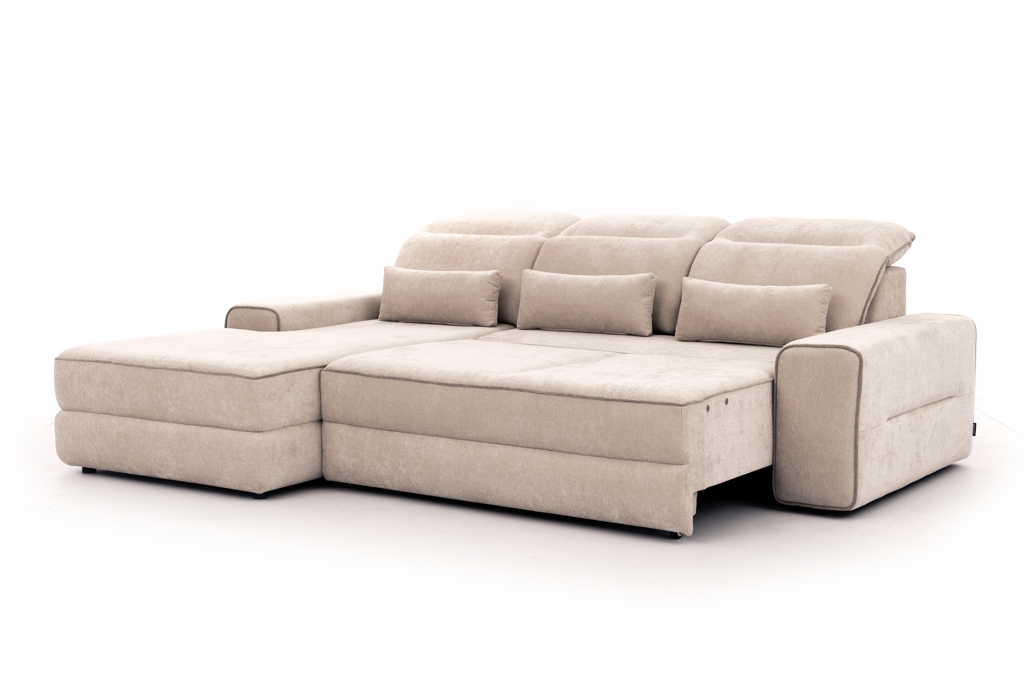 Rohová pohovka Tulia Mini s elektricky výsuvným sedákem Rohová sedací souprava z elektricky wysuwanym sedadlem Tulia Mini