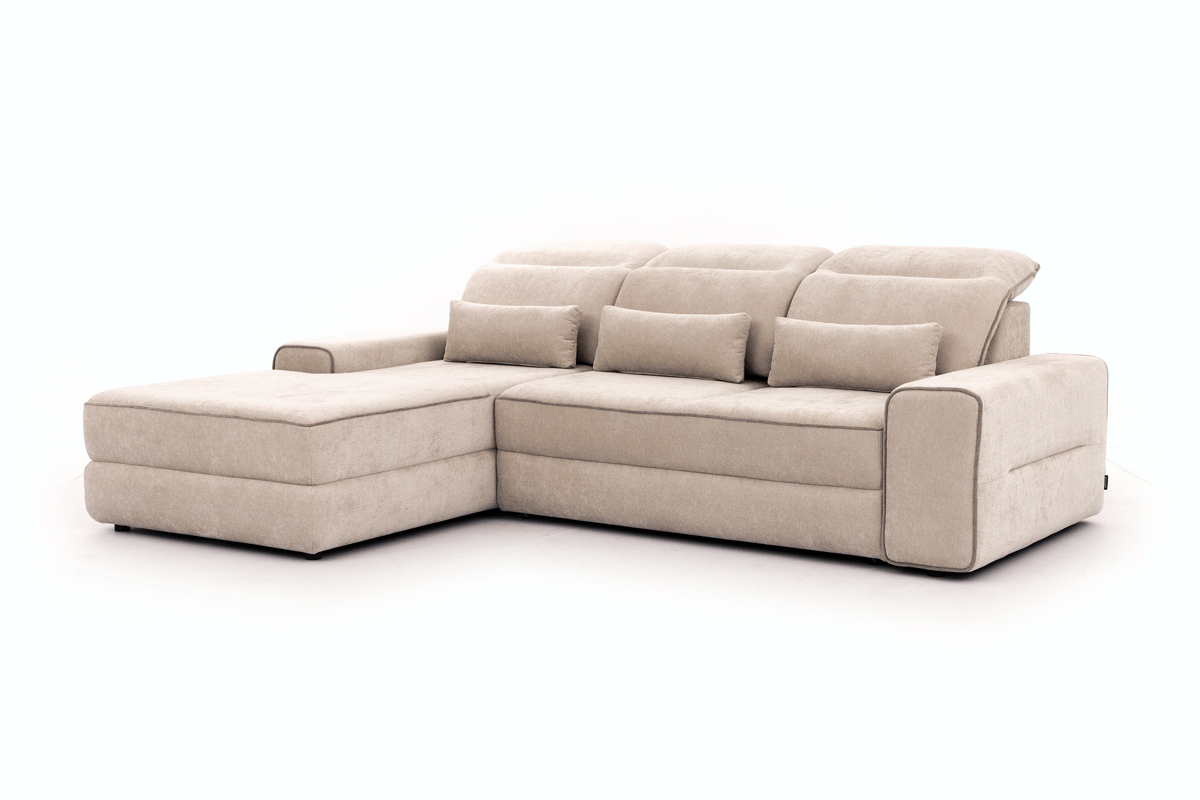 Rohová pohovka Tulia Mini s elektricky výsuvným sedákem Rohová sedací souprava z elektricky wysuwanym sedadlem Tulia Mini