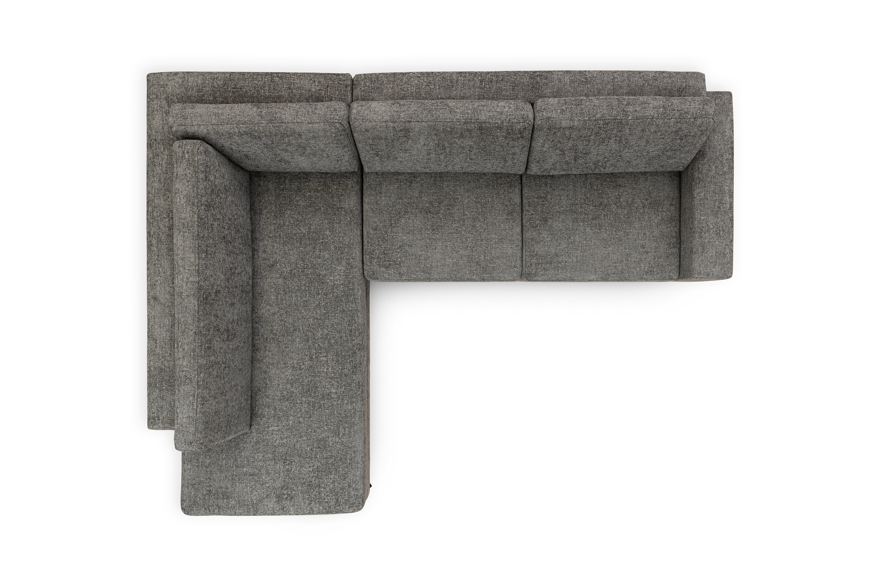 Rohová sedacia súprava Elentio L ľavá s funkciou spania - sivá tkanina Magni 206.13 Rohová sedacia súprava s funkciou spania Elentio L Ľavý - šedá plecionka Magni 206.13