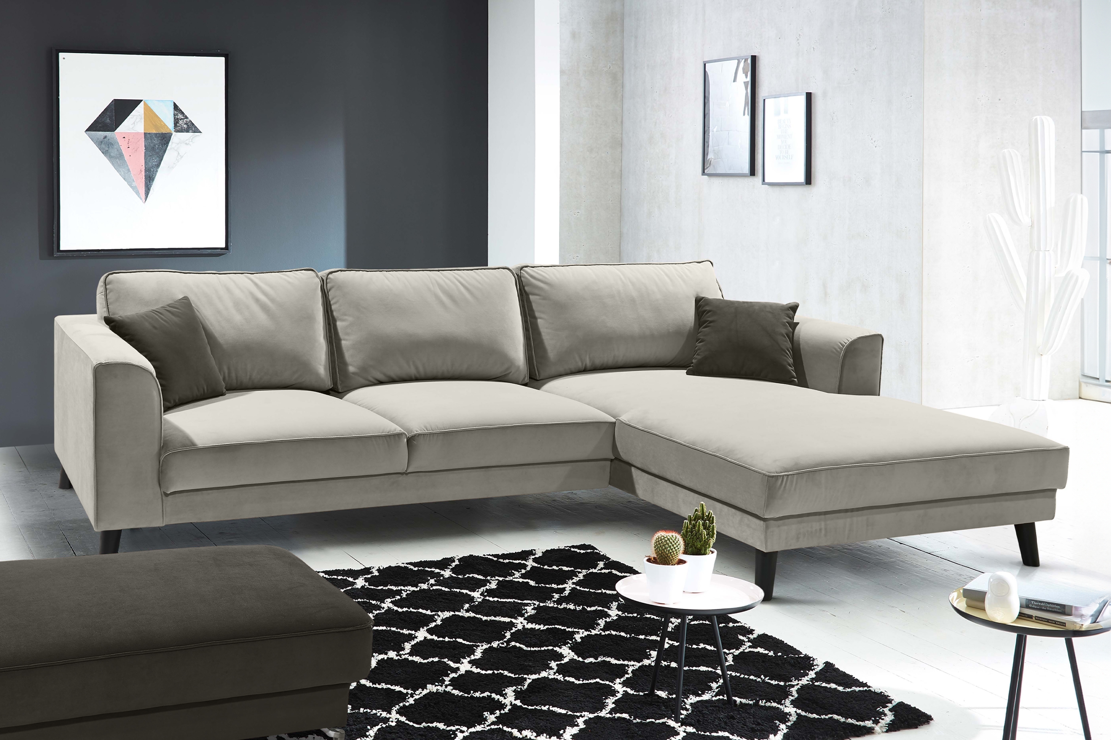 Rozkladacia rohová sedacia súprava Lumber Jack 2DL -REC/BK Rohová sedacia súprava s funkciou spania Lumber Jack pravá strana