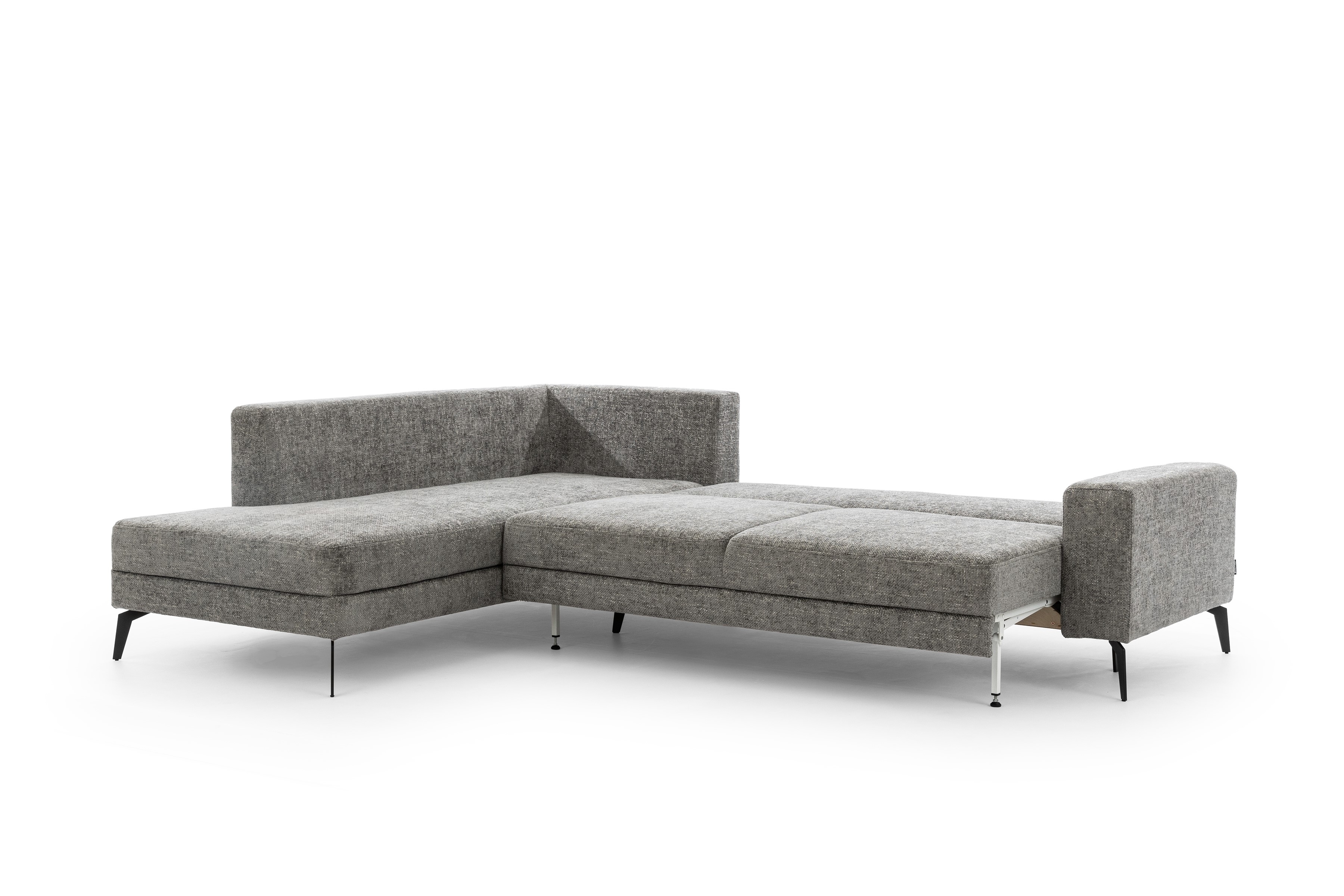 Rohová sedacia súprava Elentio L ľavá s funkciou spania - sivá tkanina Magni 206.13 Rohová sedacia súprava s funkciou spania Elentio L Ľavý - šedá plecionka Magni 206.13