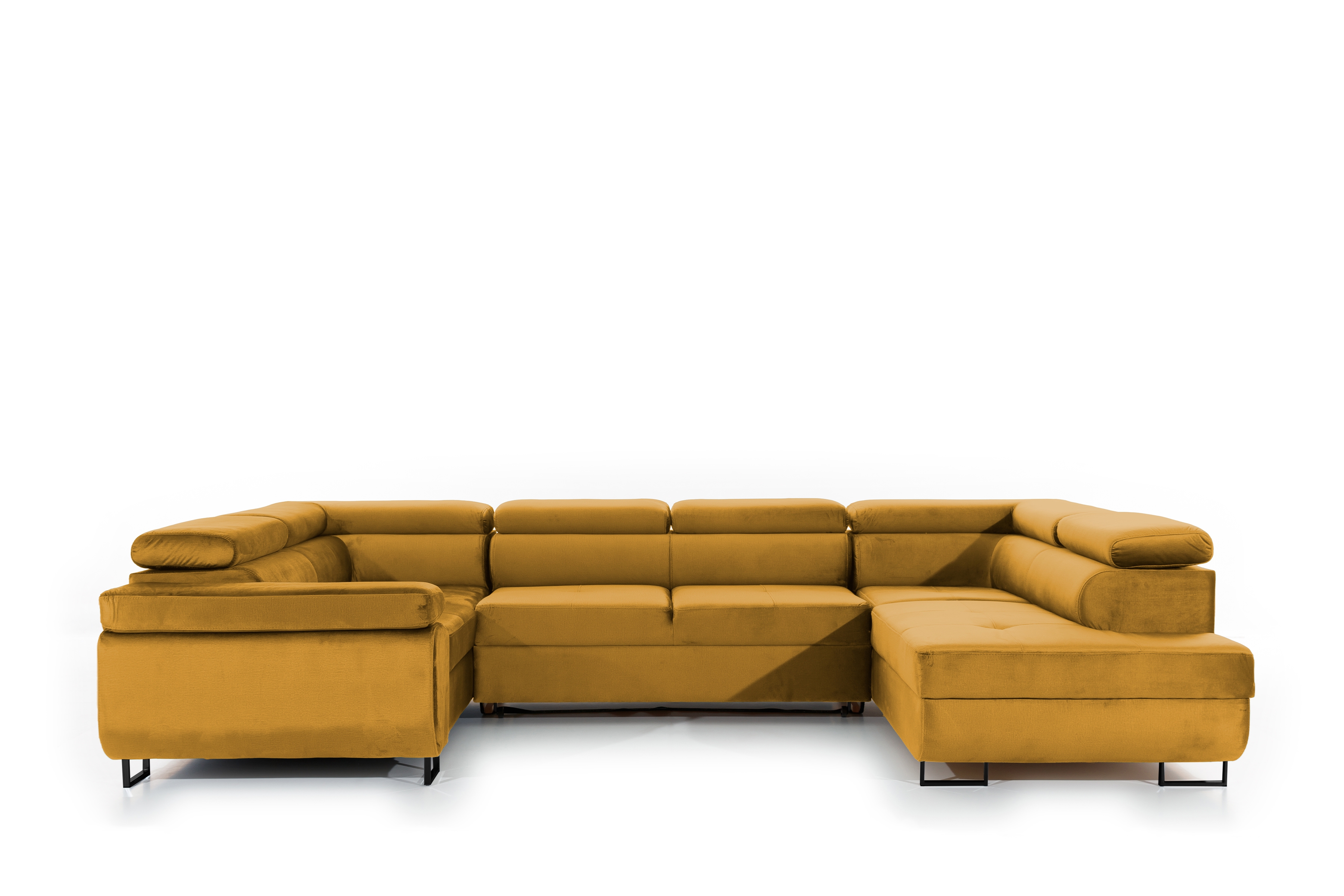 Rozkladacia rohová sedacia súprava Annabelle U - čierne nožičky Rohová sedacia súprava s funkciou spania Annabelle U / nožičky čierny