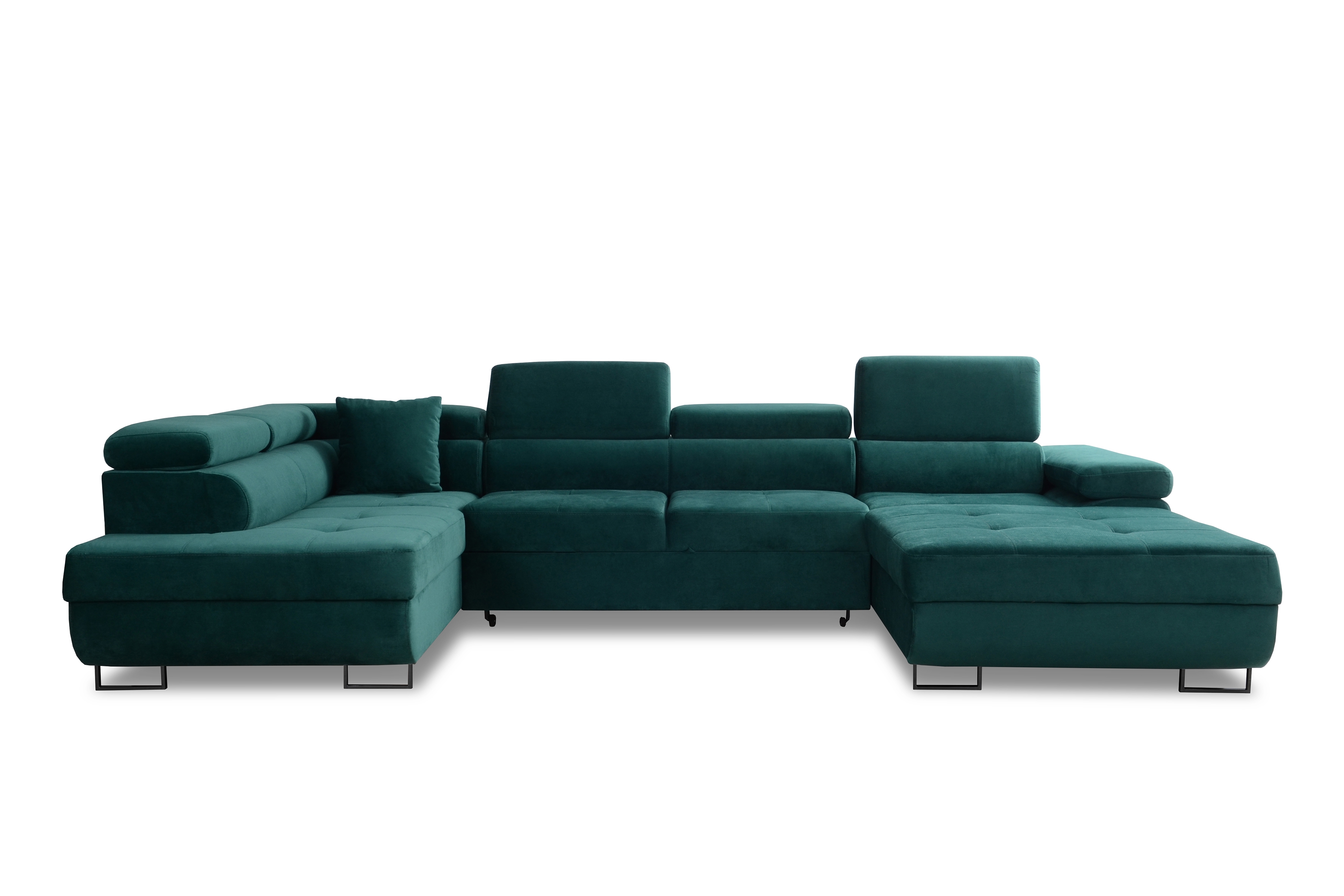 Rozkladacia rohová sedacia súprava Annabelle U II - čierne nožičky Rohová sedacia súprava s funkciou spania Annabelle U II / nožičky čierny