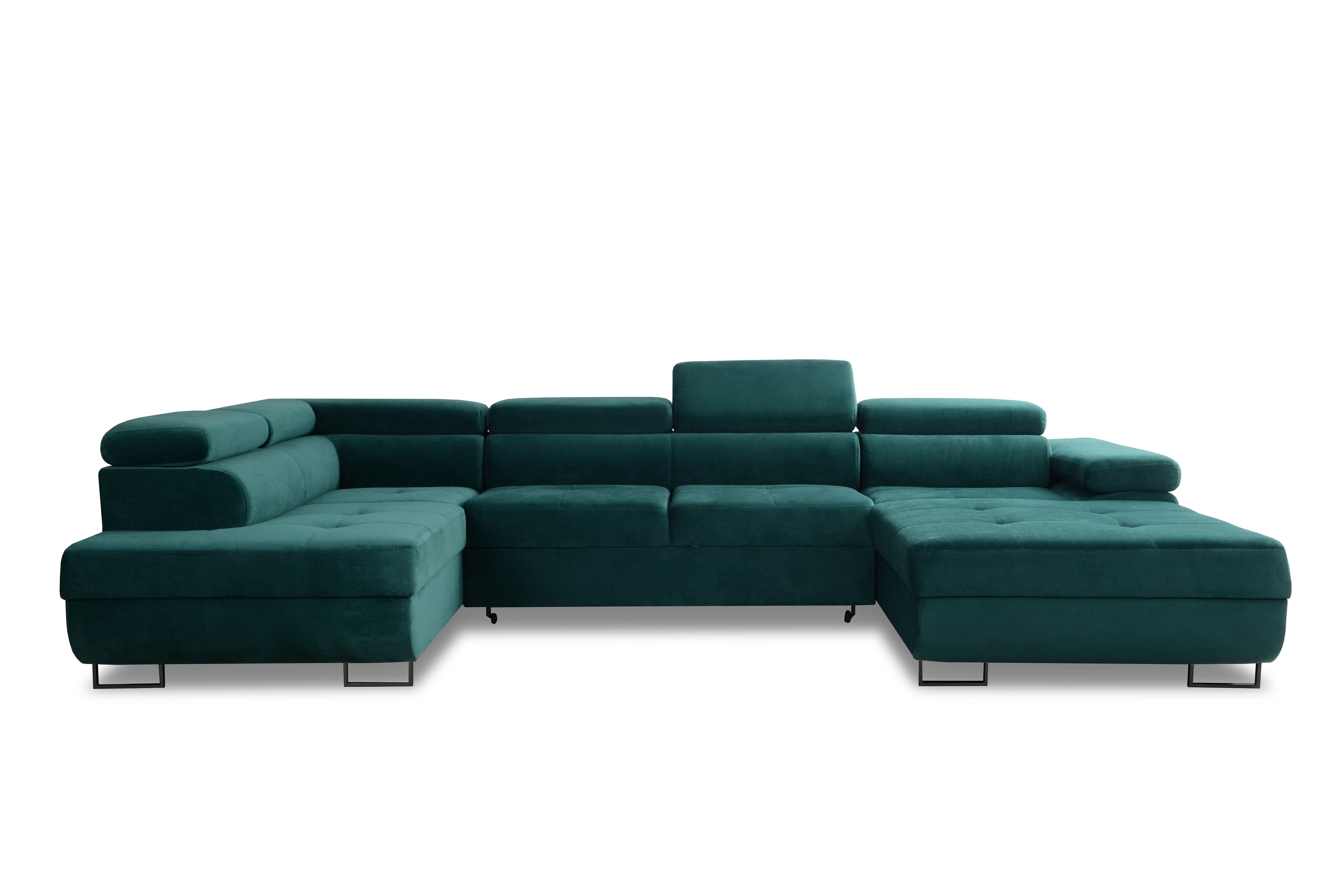 Rozkladacia rohová sedacia súprava Annabelle U II - čierne nožičky Rohová sedacia súprava s funkciou spania Annabelle U II / nožičky čierny