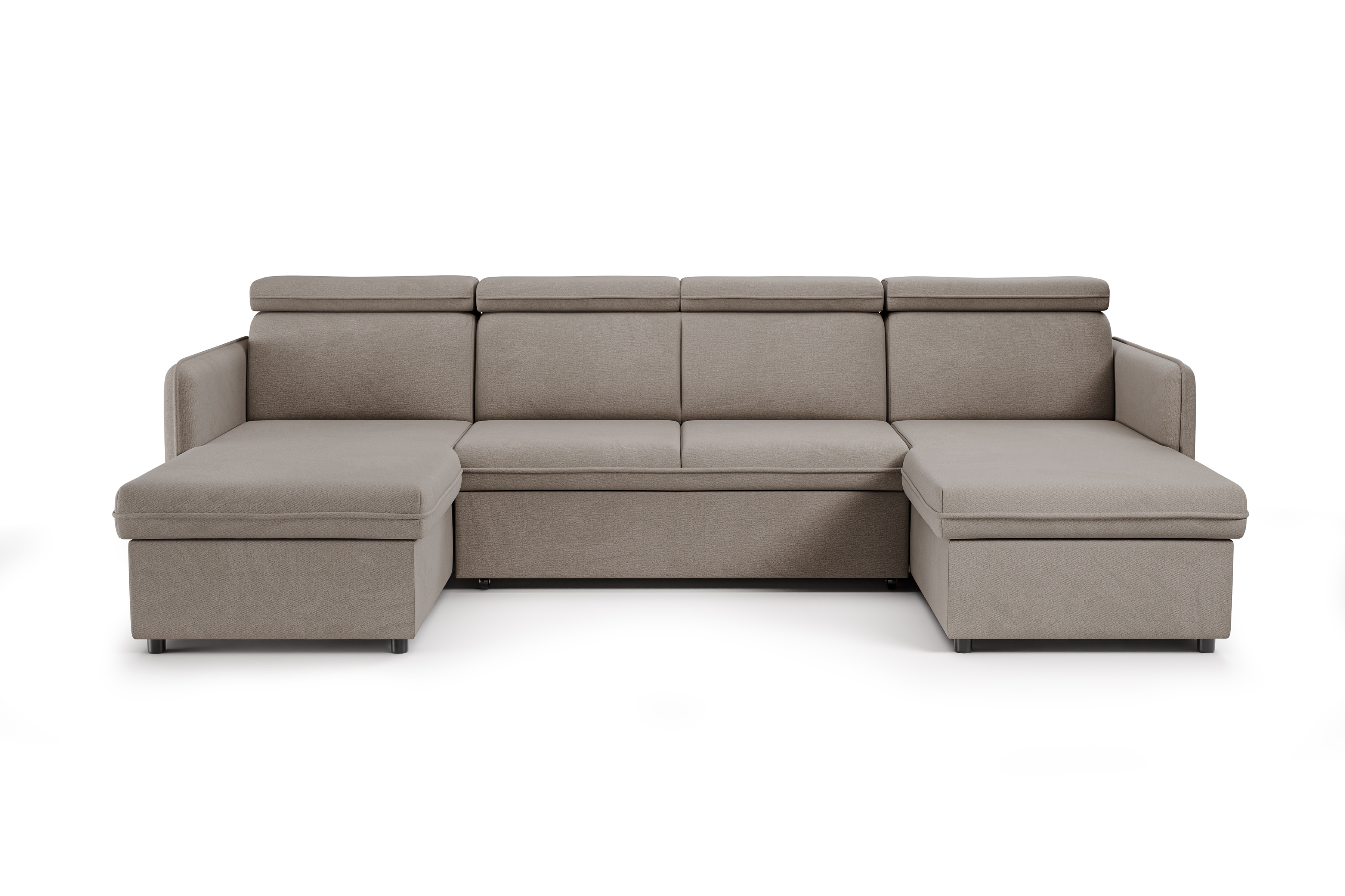 Rozkladacia rohová sedacia súprava Barcelia U - béžová látka Asti 03 Rohová sedacia súprava s funkciou spania Barcelia U - Béžová látka Asti 03