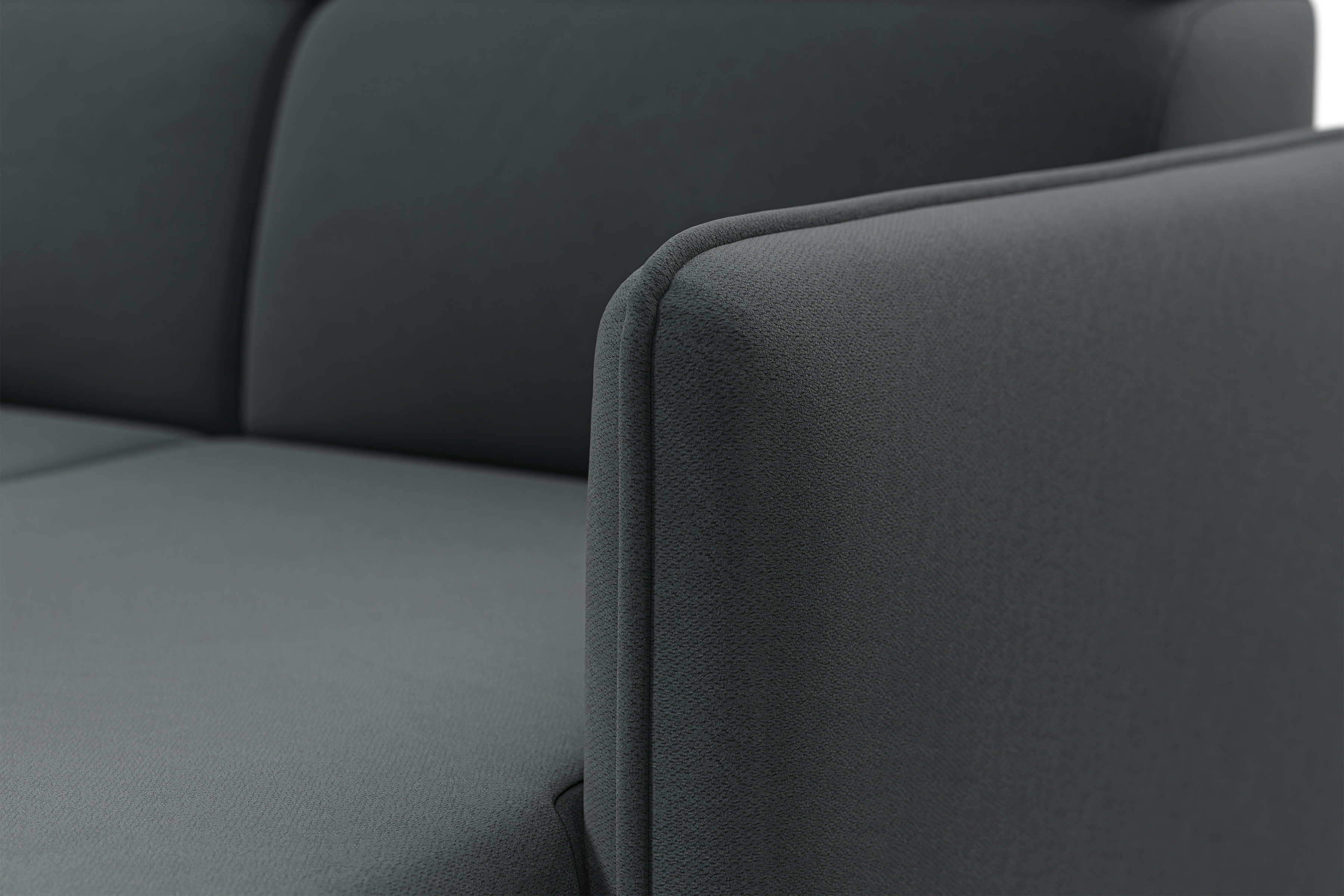 Rozkládací rohová sedací souprava Barcelia U - šedá látka Asti 19 Rohová sedací souprava s funkcí spaní Barcelia U - šedá potahová látka Asti 19