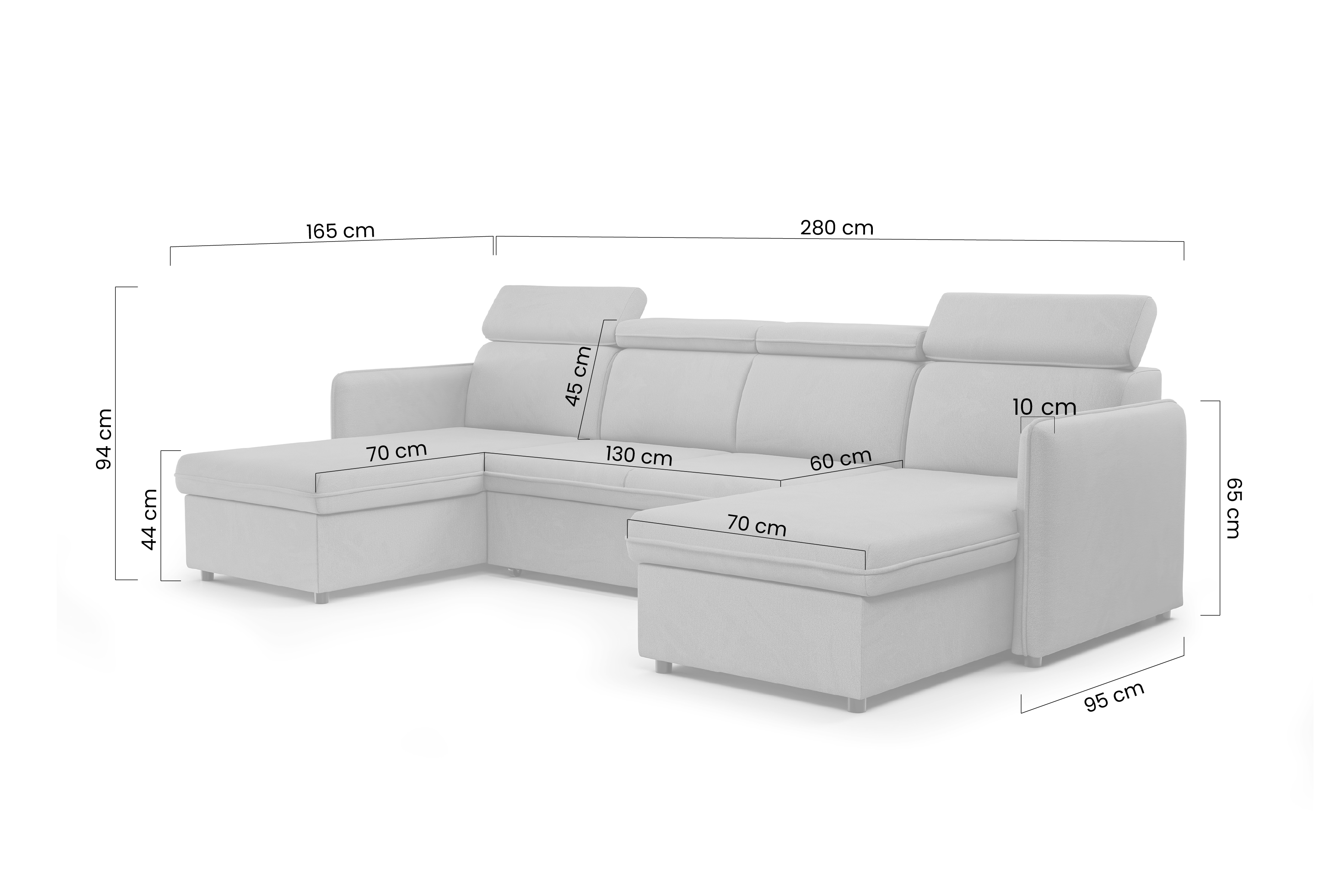 Rozkladacia rohová sedacia súprava Barcelia U - zelená vodoodpudivá látka Enjoy New 41 Rohová sedacia súprava s funkciou spania Barcelia U - zelená látka hydrofobowa Enjoy New 41