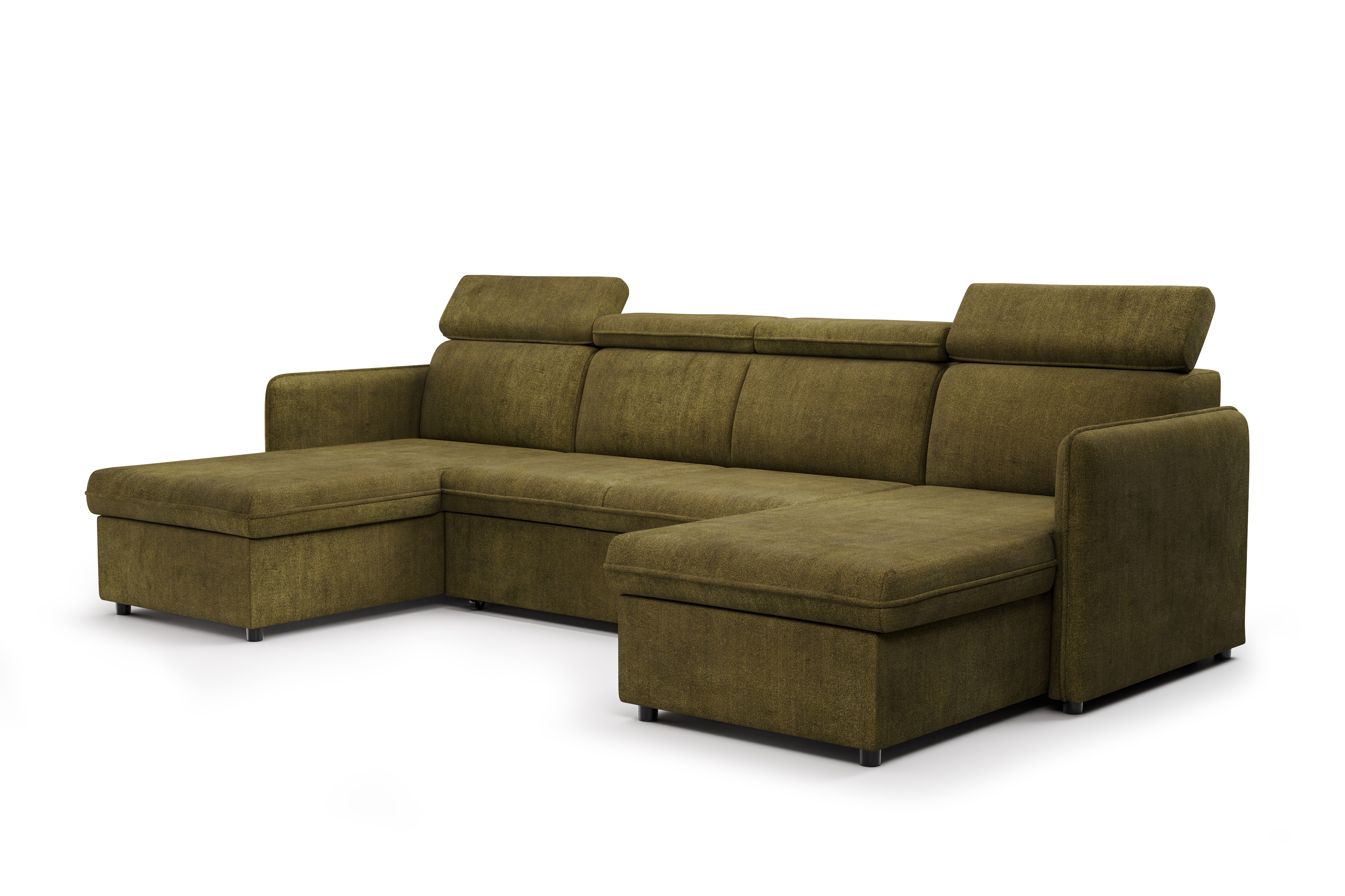 Rozkladacia rohová sedacia súprava Barcelia U - zelená vodoodpudivá látka Enjoy New 41 Rohová sedacia súprava s funkciou spania Barcelia U - zelená látka hydrofobowa Enjoy New 41