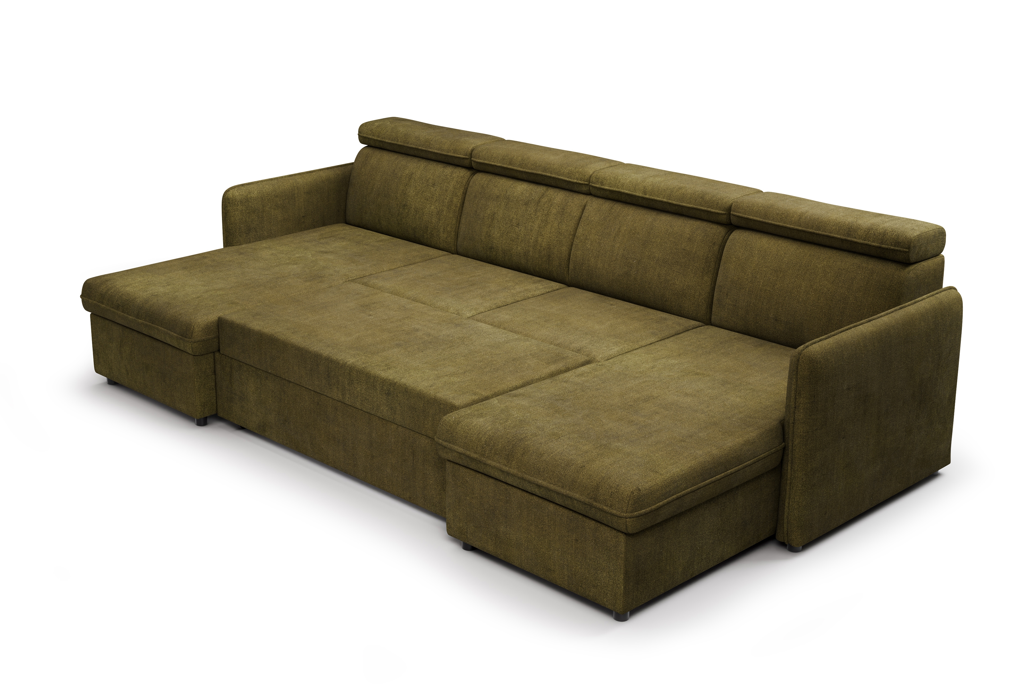 Rozkladacia rohová sedacia súprava Barcelia U - zelená vodoodpudivá látka Enjoy New 41 Rohová sedacia súprava s funkciou spania Barcelia U - zelená látka hydrofobowa Enjoy New 41