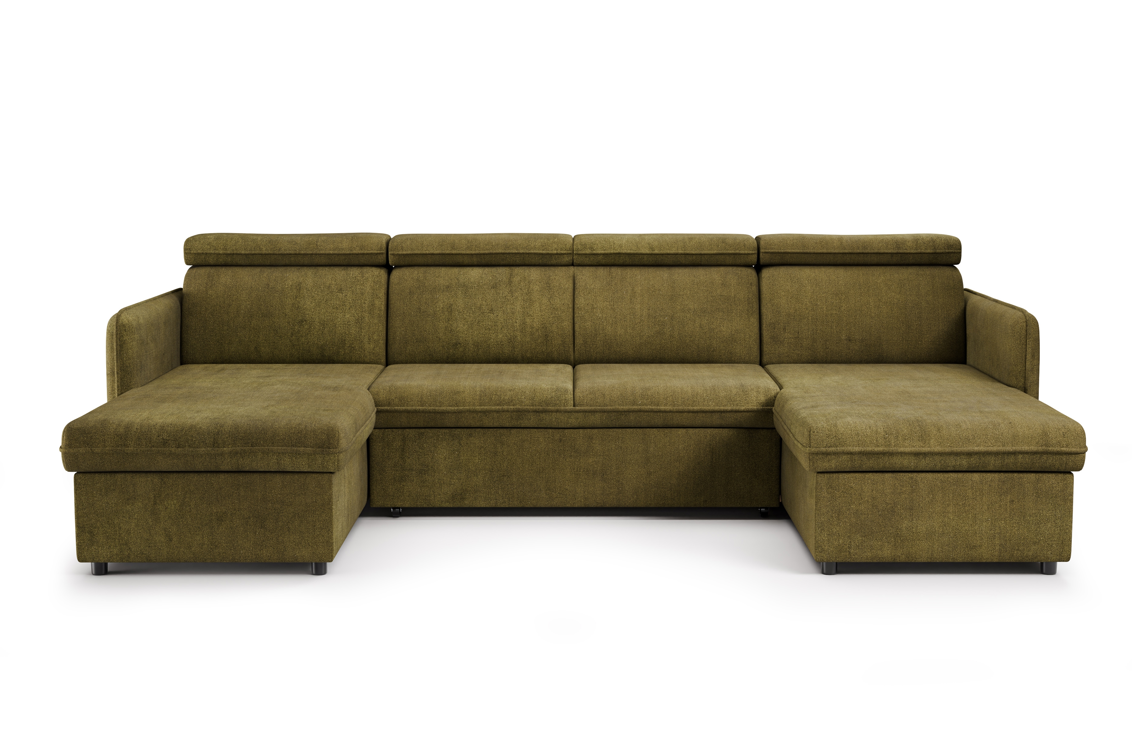 Rozkladacia rohová sedacia súprava Barcelia U - zelená vodoodpudivá látka Enjoy New 41 Rohová sedacia súprava s funkciou spania Barcelia U - zelená látka hydrofobowa Enjoy New 41